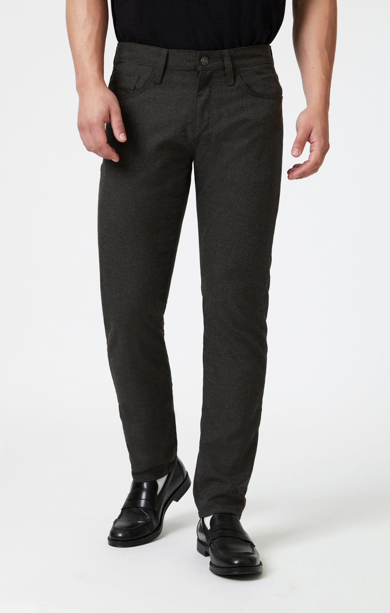 MARCUS SLIM STRAIGHT LEG IN BROWN FEATHER TWEED - Mavi Jeans