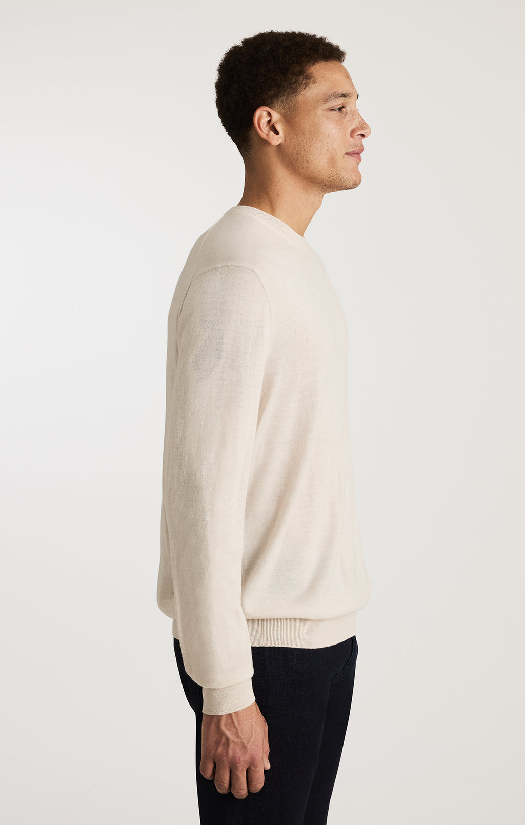 EDITION WOOL CREW NECK SWEATER IN BEIGE