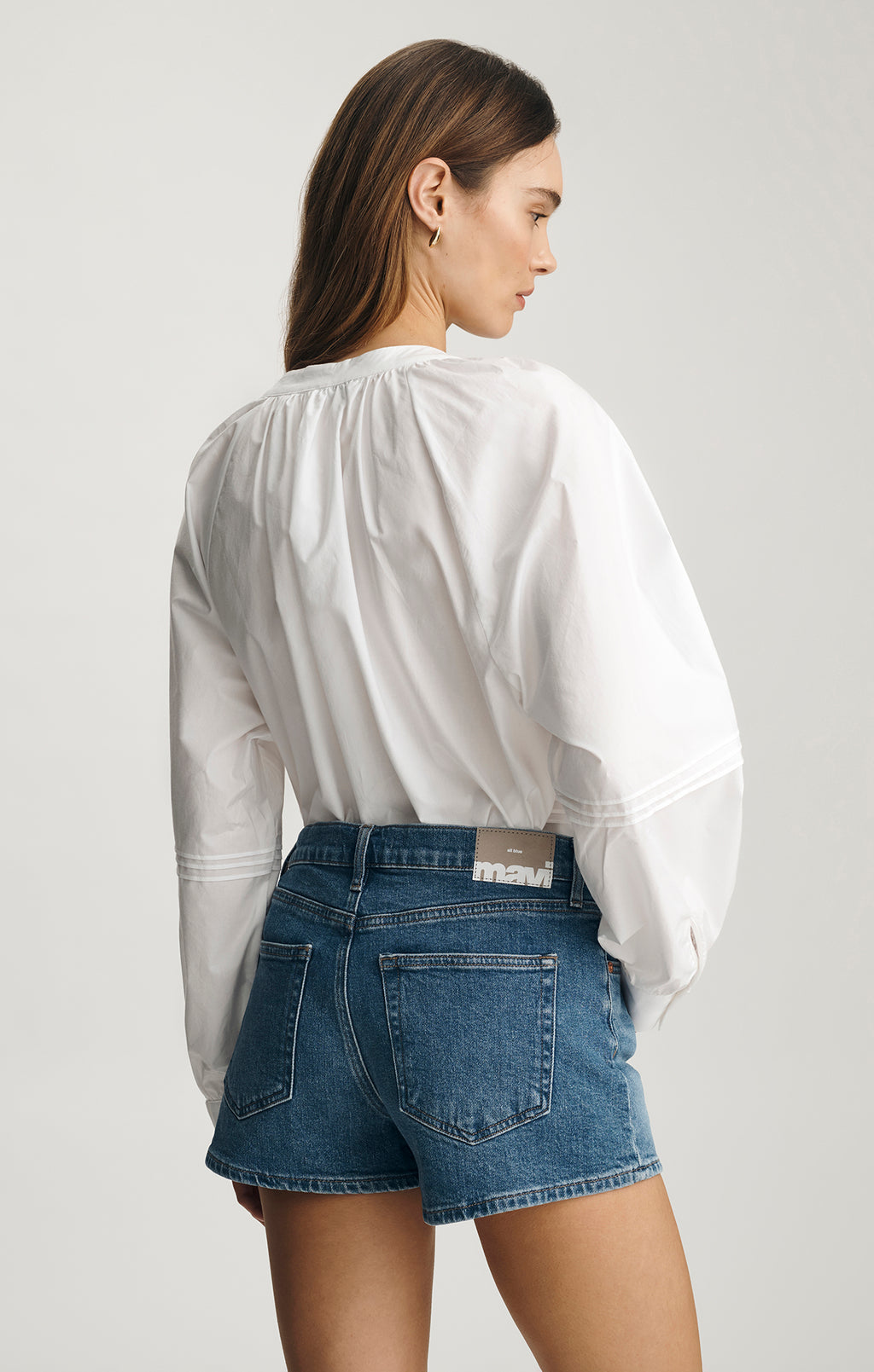 GARCIA MINI SHORTS IN MID BRUSHED CLASSIC BLUE - Mavi Jeans