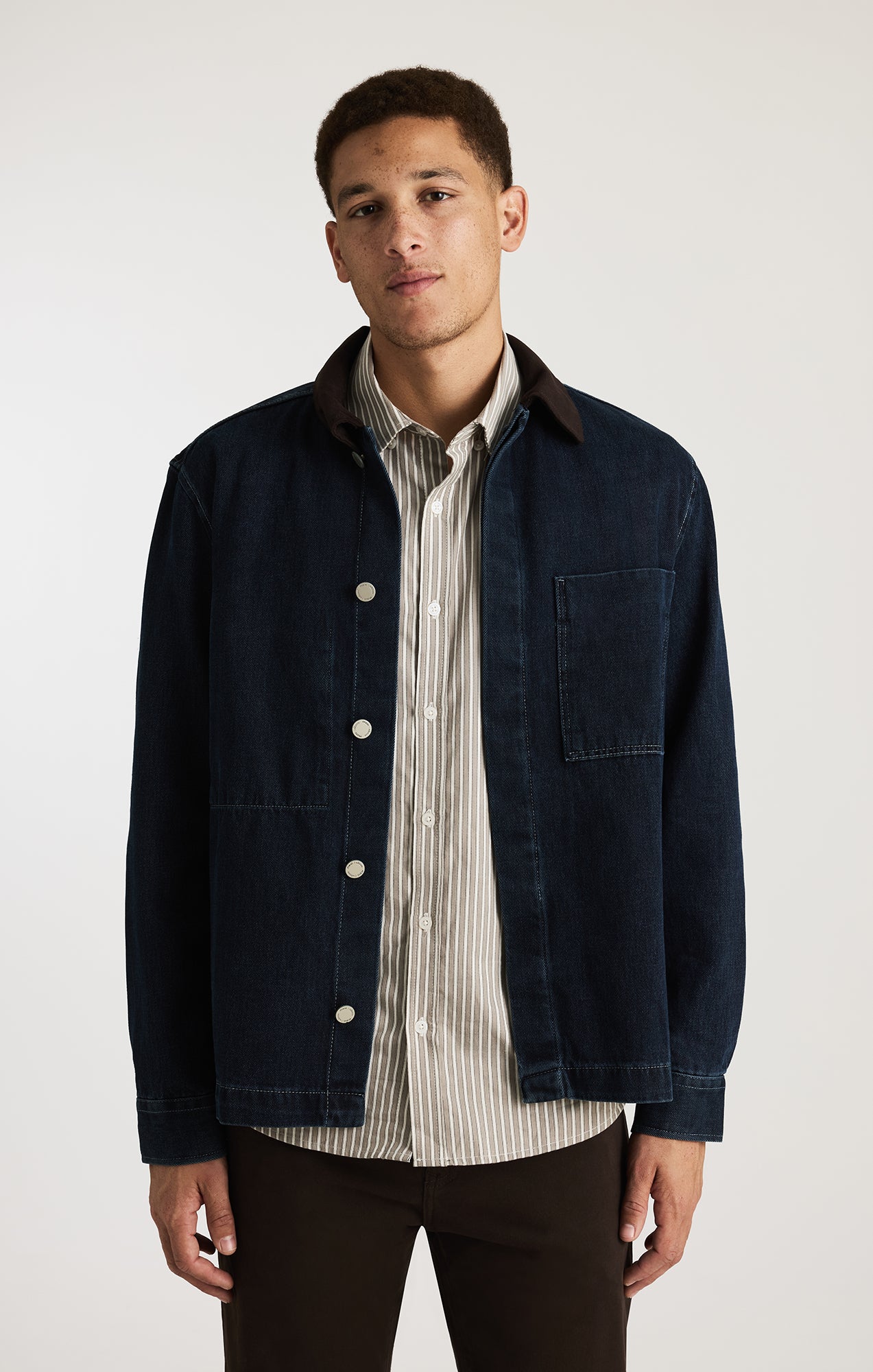 EDITION DOUBLE POCKET OVERSHIRT IN DARK INDIGO