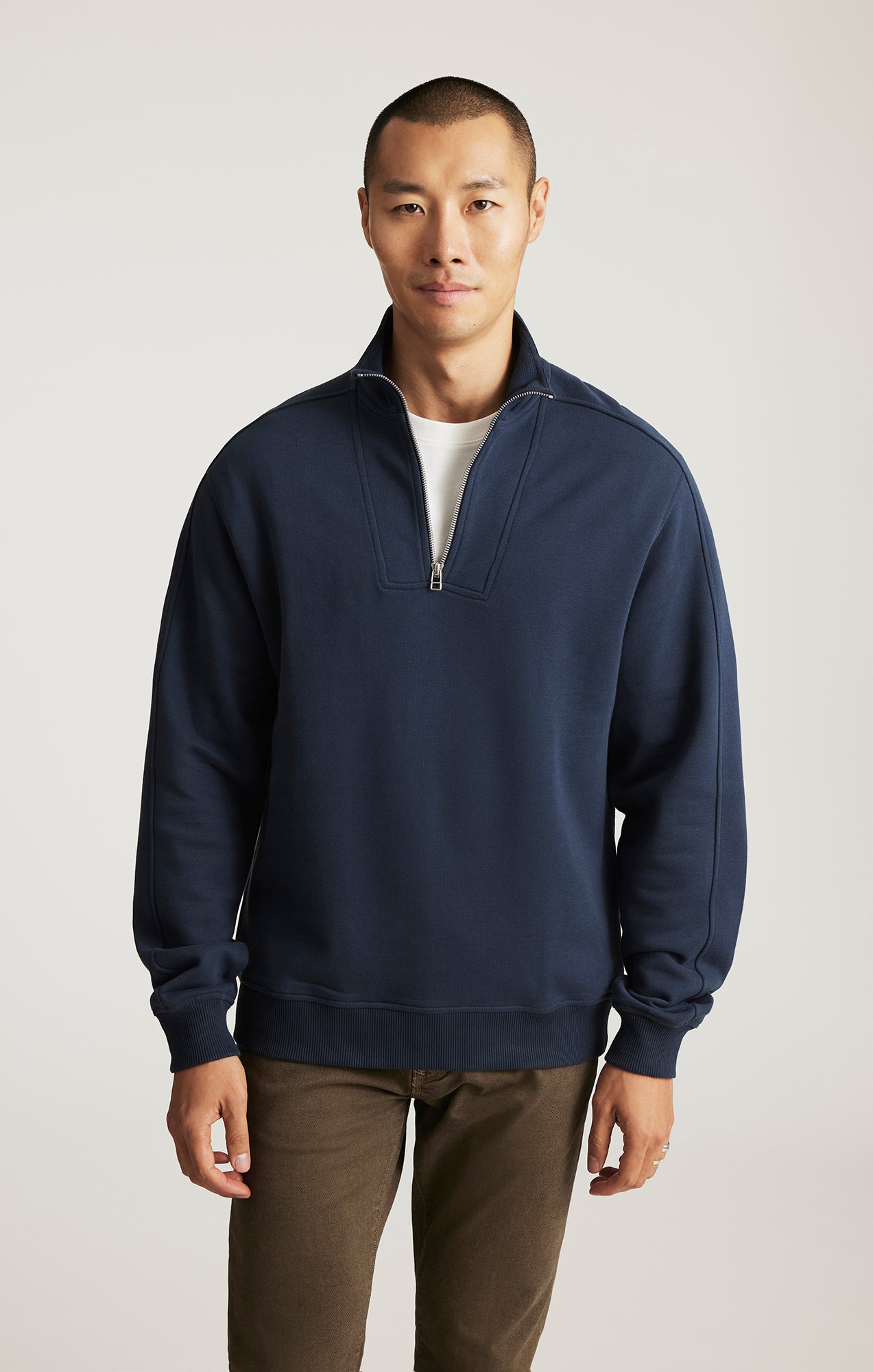 EDITION HALF ZIP SWEATSHIRT IN TOTAL ECLIPSE - Mavi Jeans