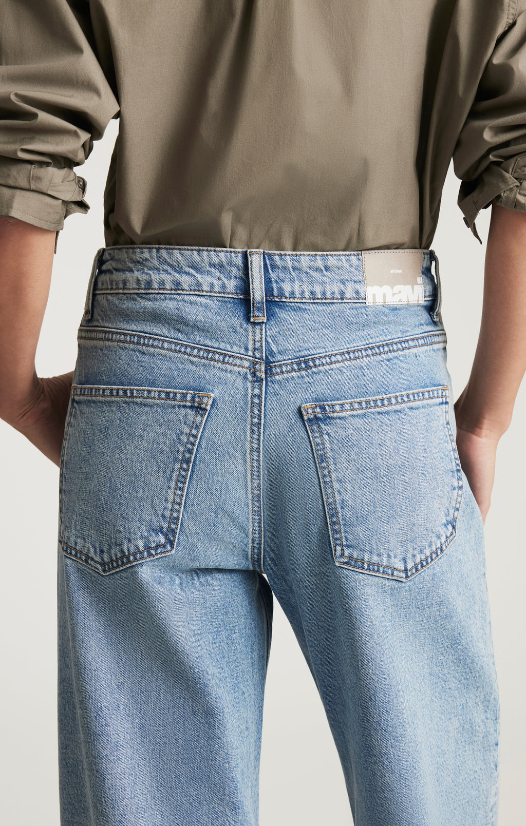 FLORIDA CUFFED WIDE LEG IN LIGHT BRUSHED CLASSIC BLUE - Mavi Jeans