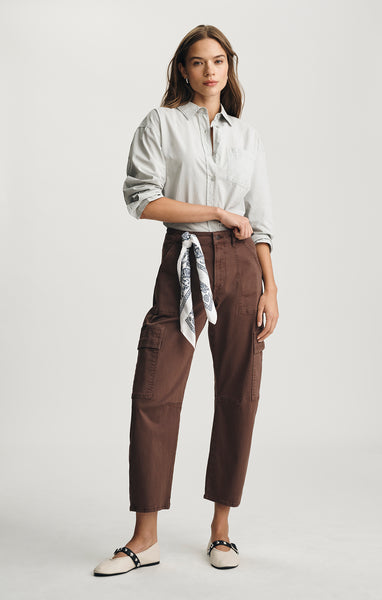 【完売品】アリソンブラウンCOME IN CASUAL CARGO PANTS Mavi Women's Vinnie Barrel Cargo In Brown Casual Twill – Mavi Jeans