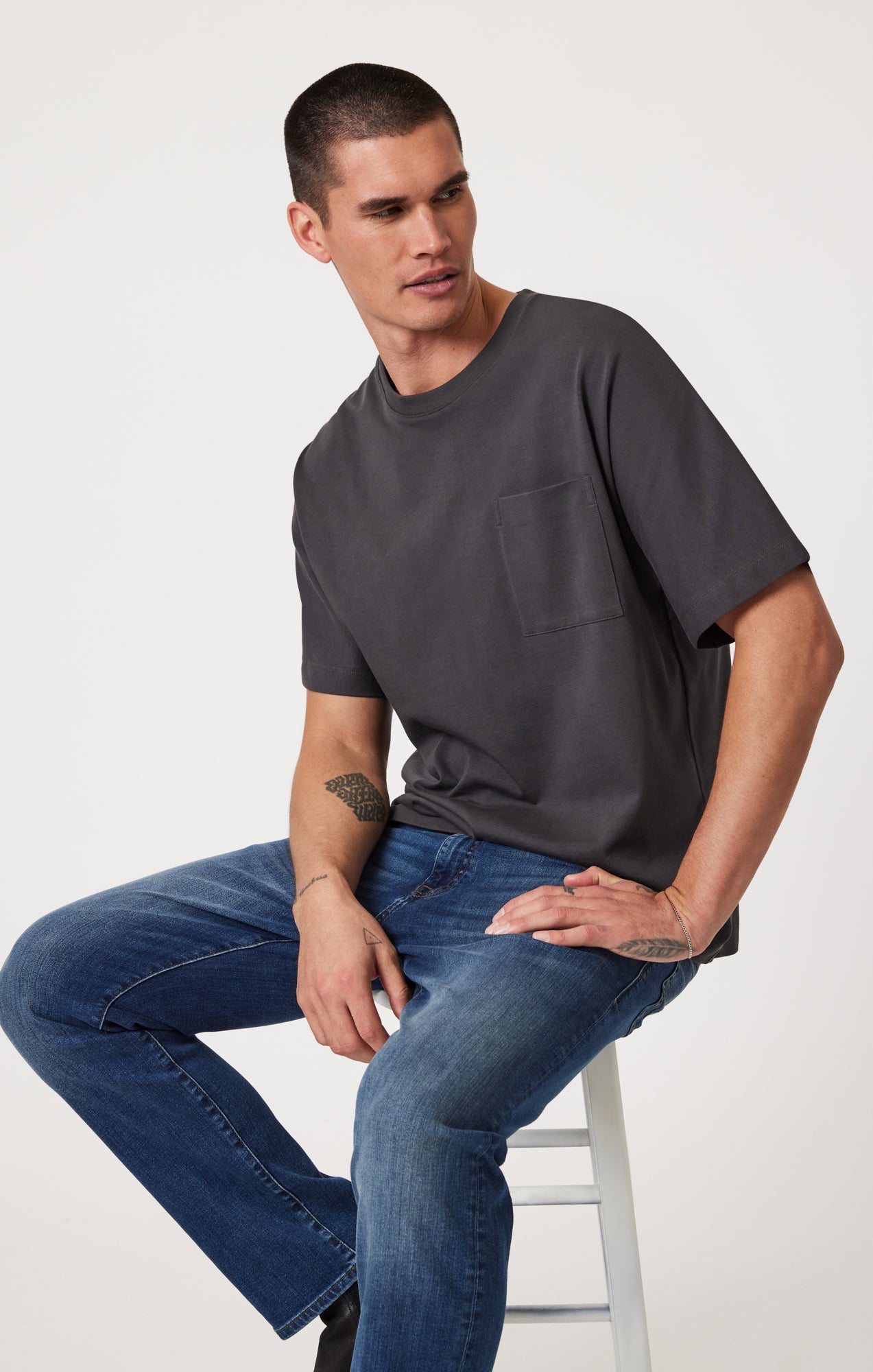 ZACH STRAIGHT LEG IN DARK USED WILLIAMSBURG - Mavi Jeans