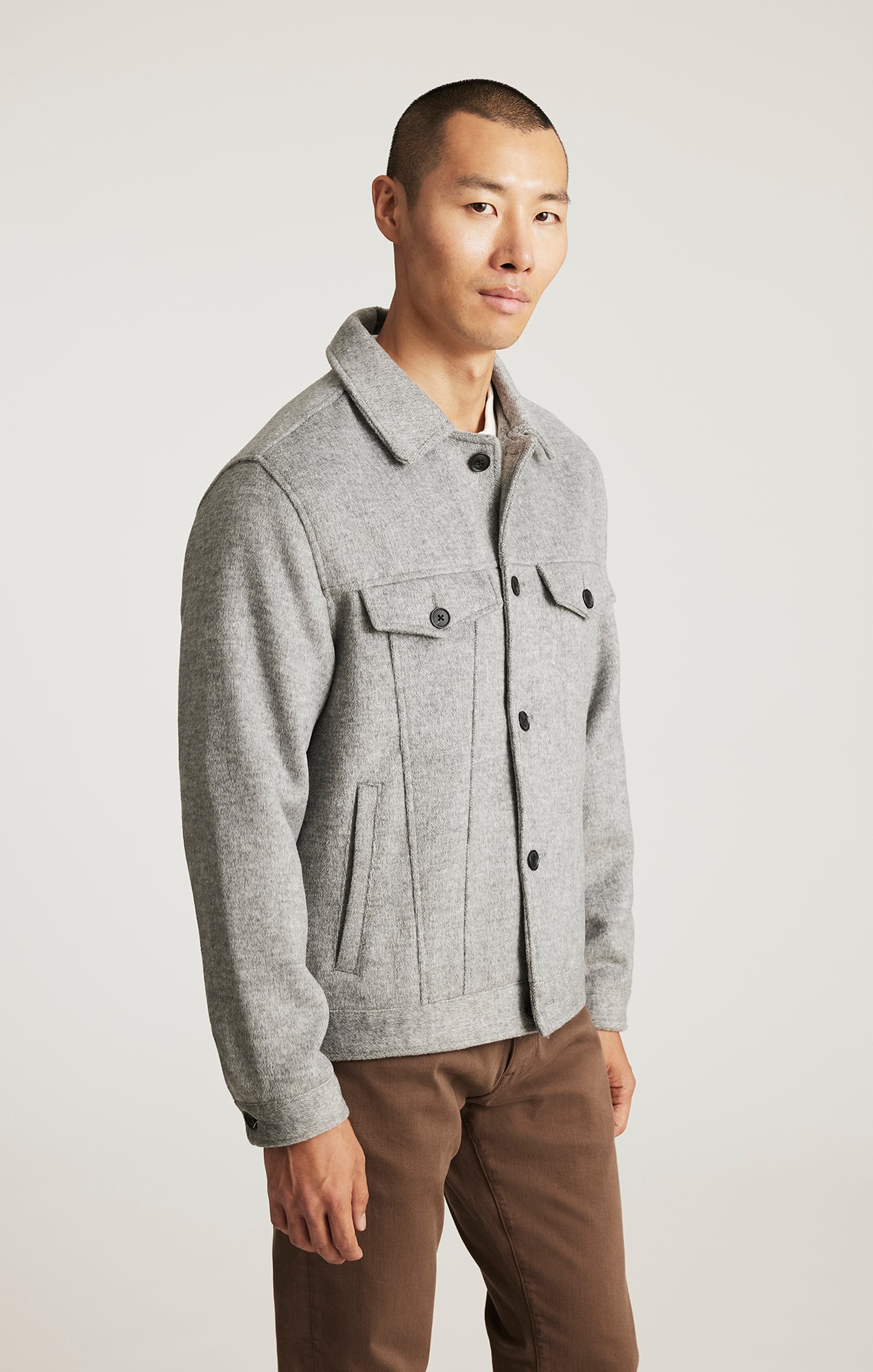DOUBLE POCKET JACKET IN GREY MELANGE - Mavi Jeans