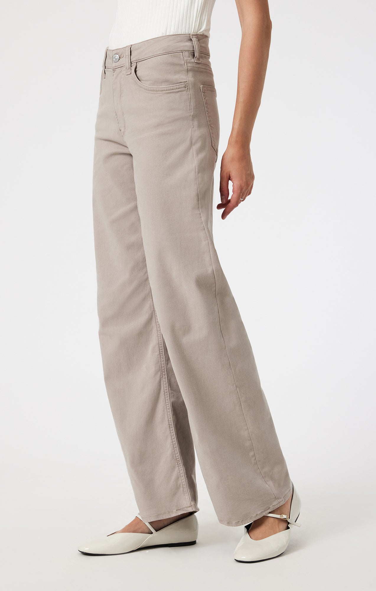 ALENA WIDE LEG IN LATTE LUXE TWILL - Mavi Jeans
