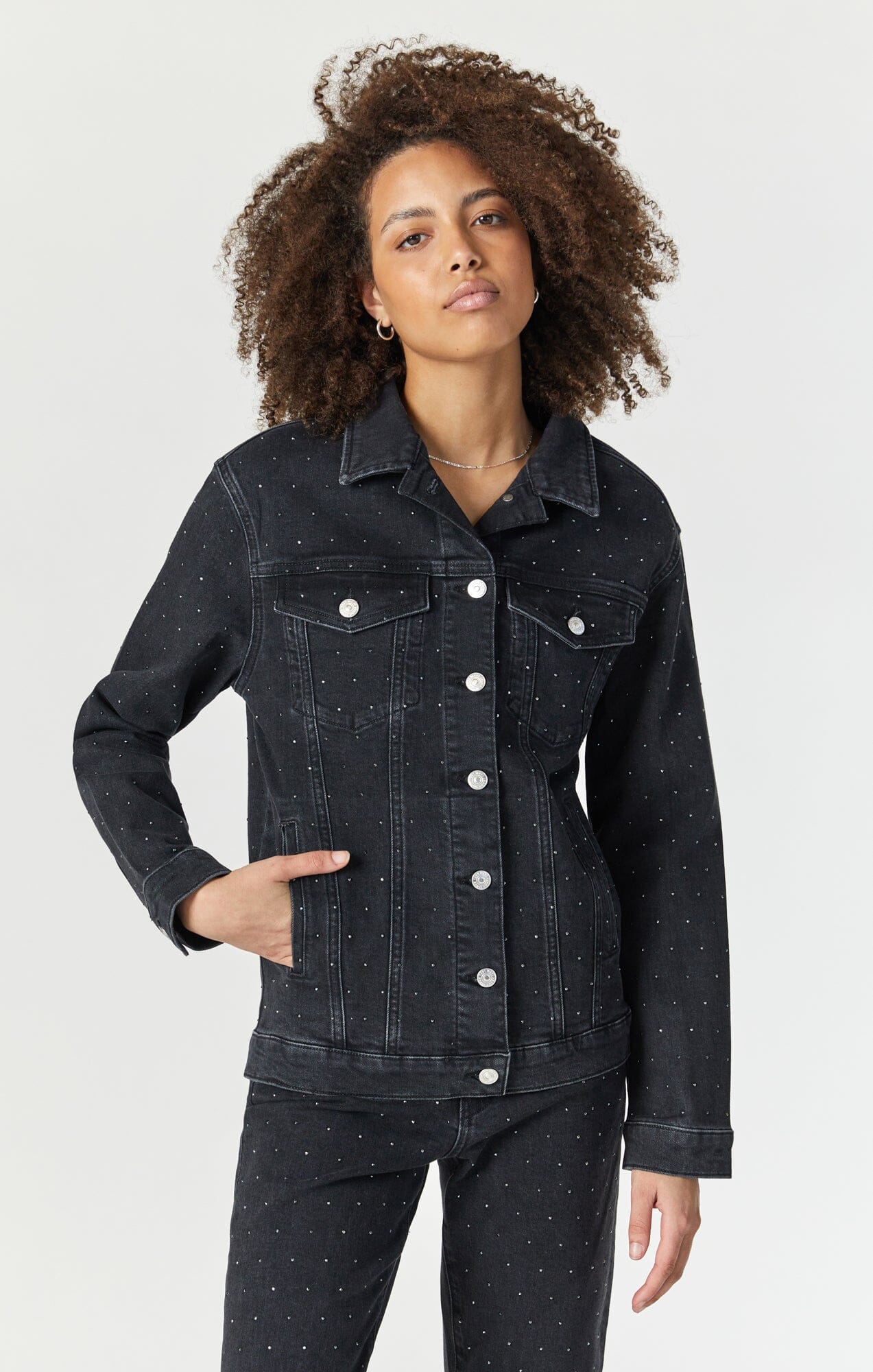 jacquard denim shirt jacket, men's print casual jacket - Shop
