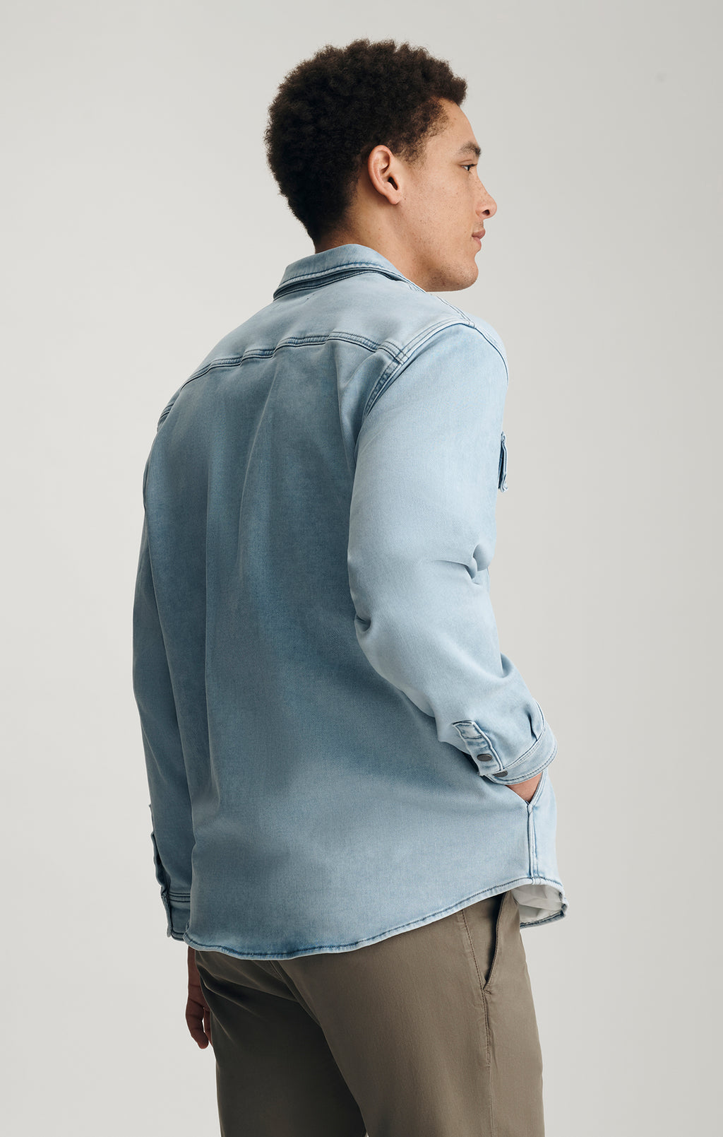 ASHER DENIM OVERSHIRT IN LIGHT BLUE EXPLORER - Mavi Jeans