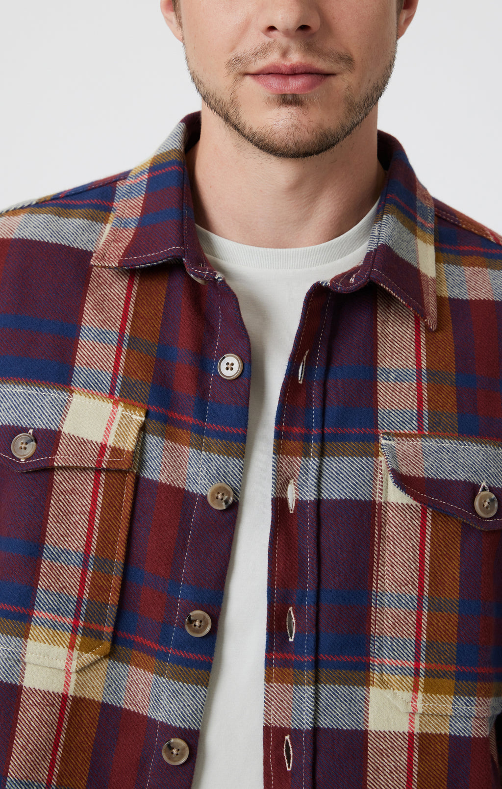 DOUBLE POCKET CHECK SHIRT IN PAPRIKA CHECK - Mavi Jeans