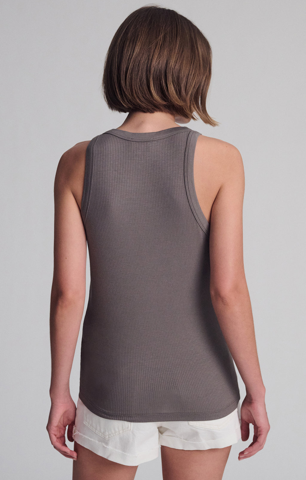 SIMPLE TANK TOP IN DARK GULL GRAY - Mavi Jeans