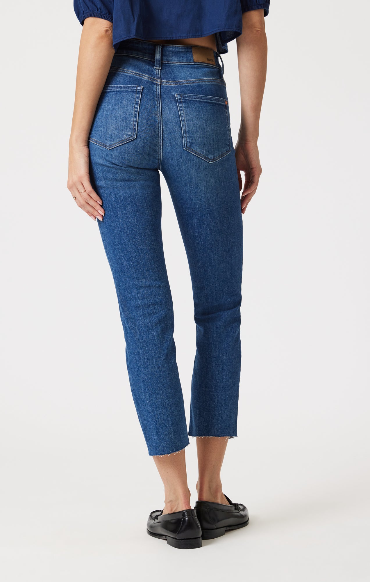 VIOLA STRAIGHT LEG IN MID BRUSHED FLEX BLUE - Mavi Jeans