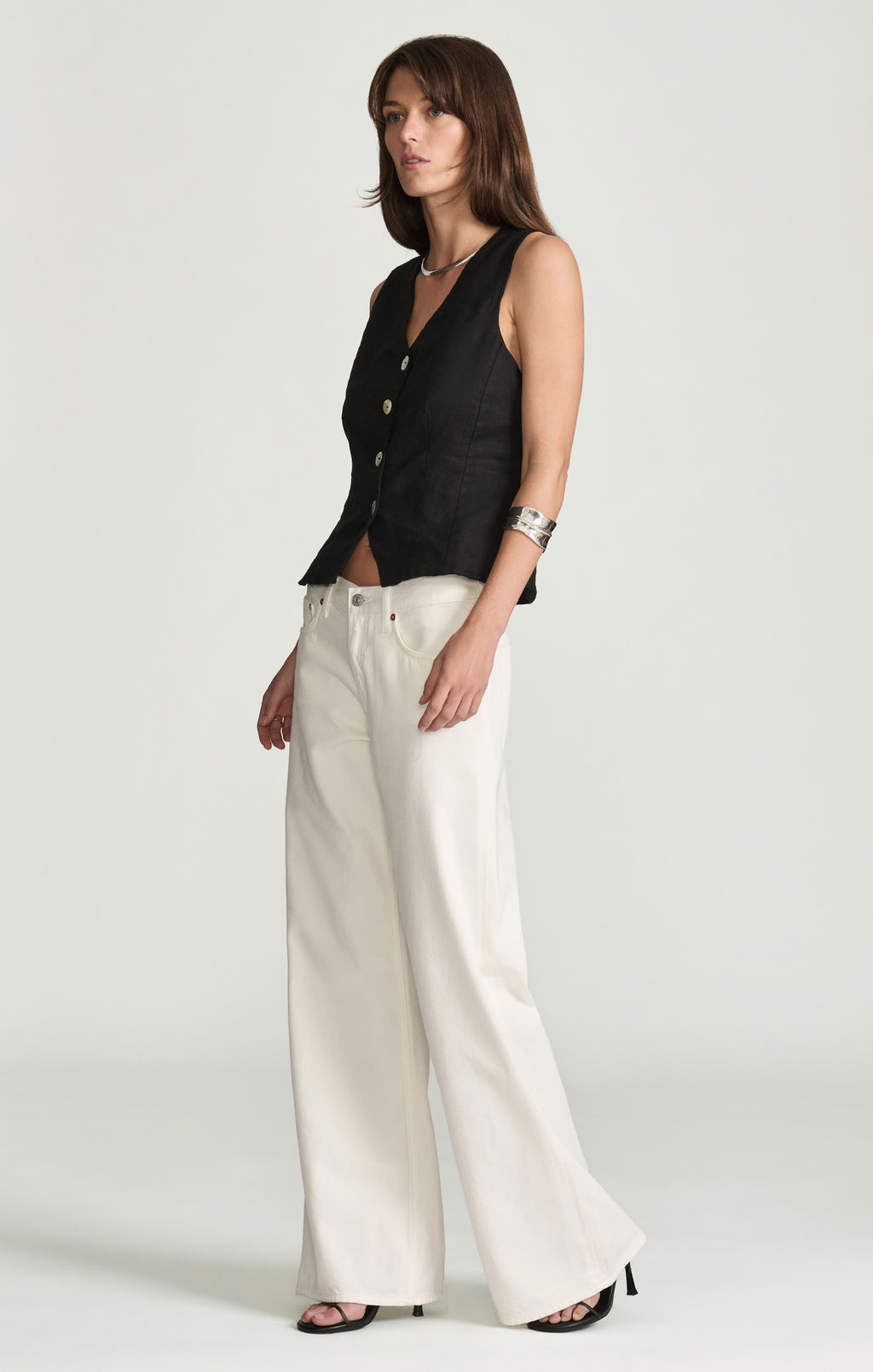 SANDY WIDE LEG IN OFF-WHITE CLASSIC BLUE - Mavi Jeans