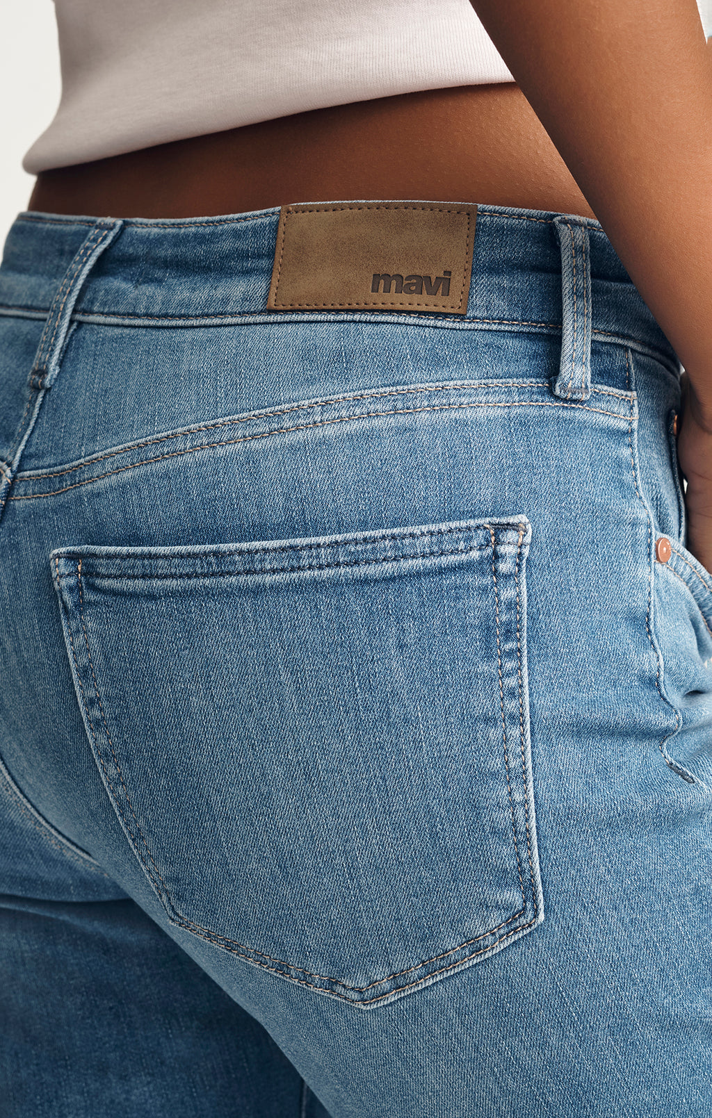 HILARY CAPRI IN BLUE BRUSHED FLEX BLUE - Mavi Jeans