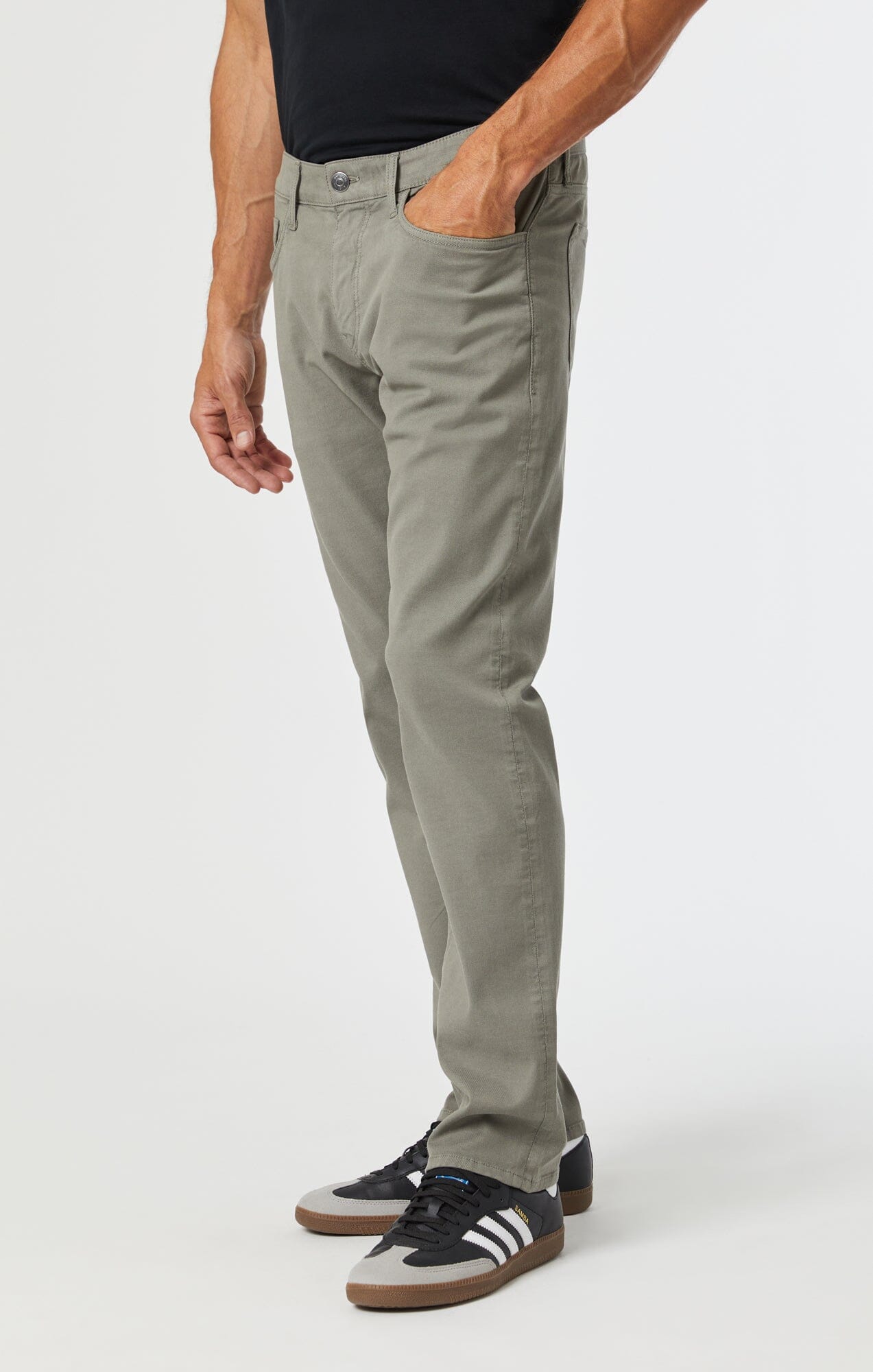 MARCUS SLIM STRAIGHT LEG IN PEWTER LUXE TWILL - Mavi Jeans