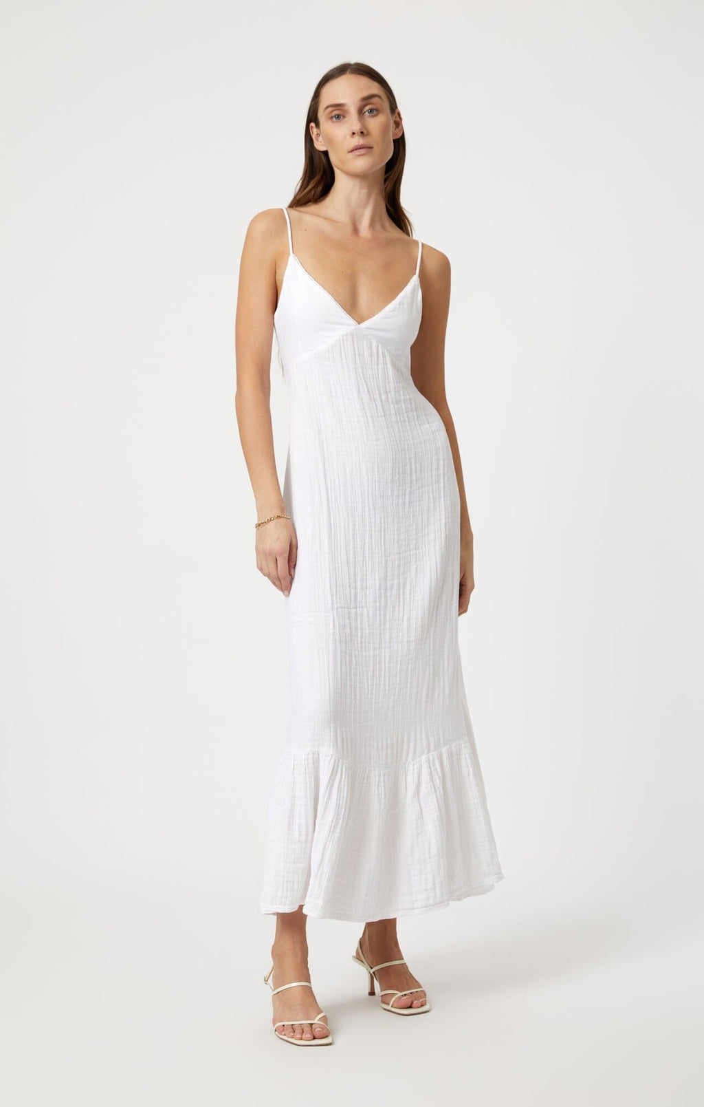 WOVEN MAXI DRESS IN WHITE - Mavi Jeans