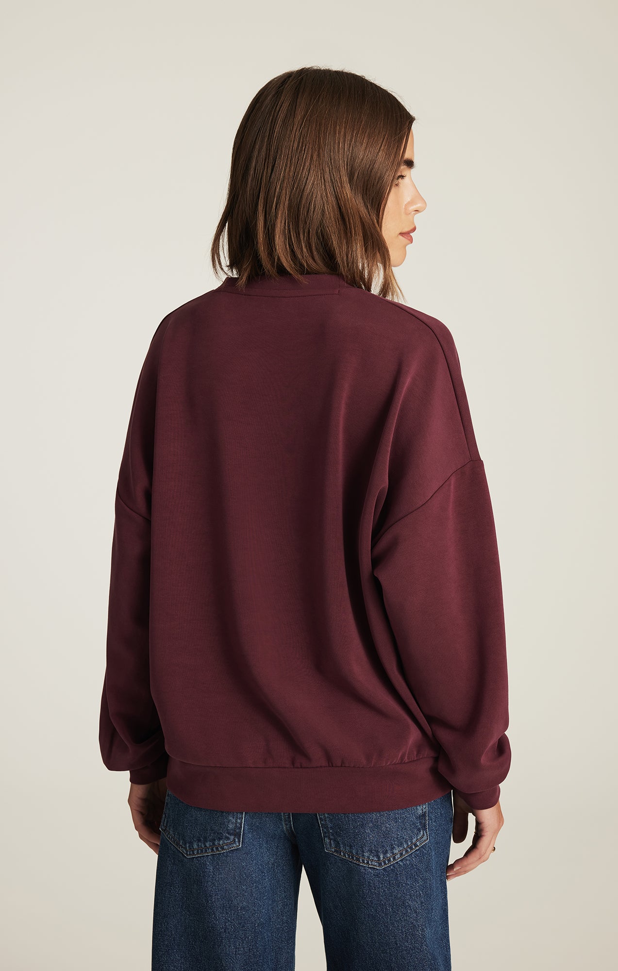 Mavi Women's Luxe Touch TENCEL™ Sweatshirt In Tawny Port – Mavi Jeans