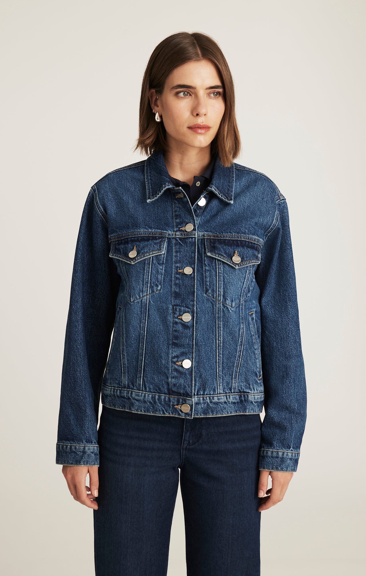 RUBY DENIM JACKET IN DARK BLUE ICON - Mavi Jeans
