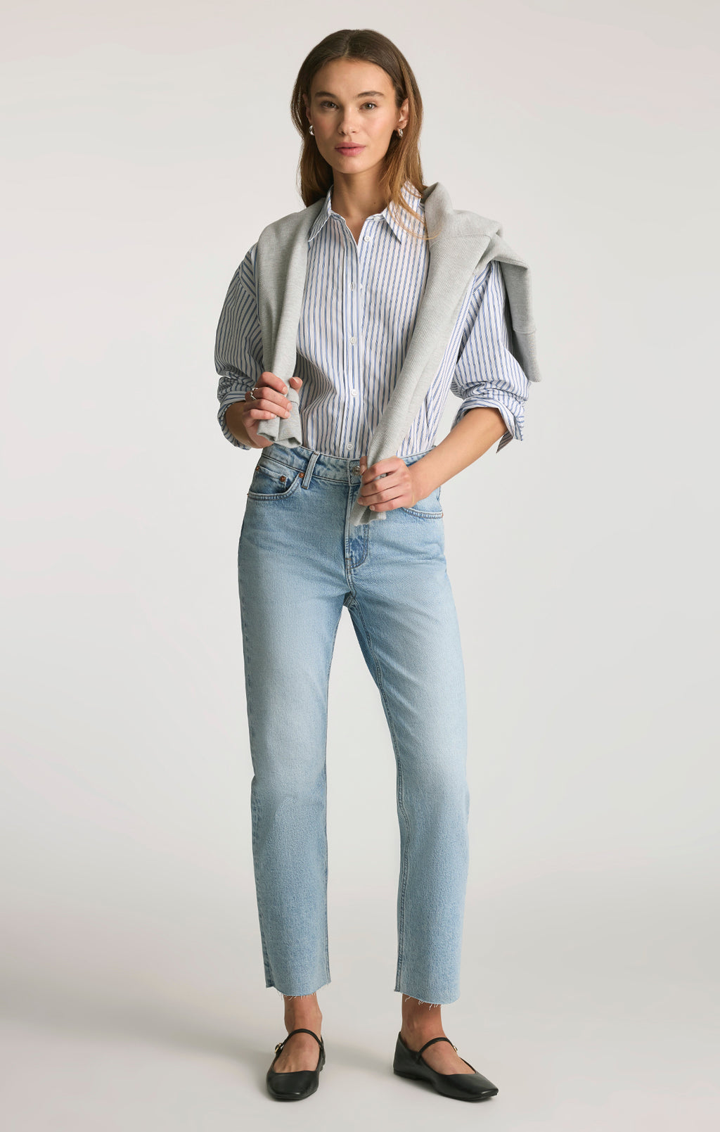 NEW YORK STRAIGHT LEG IN LIGHT BRUSHED CLASSIC BLUE - Mavi Jeans