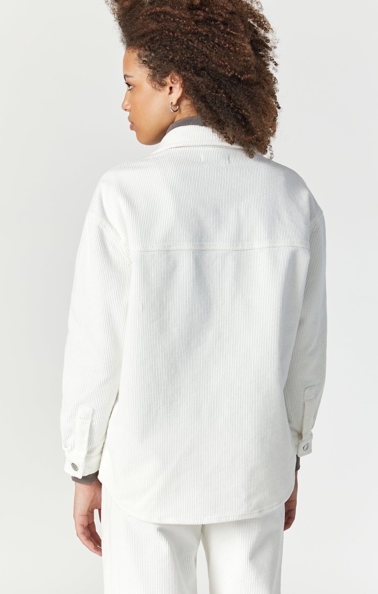 LIVIA OVERSIZED DENIM SHIRT IN OFF-WHITE CORD - Mavi Jeans