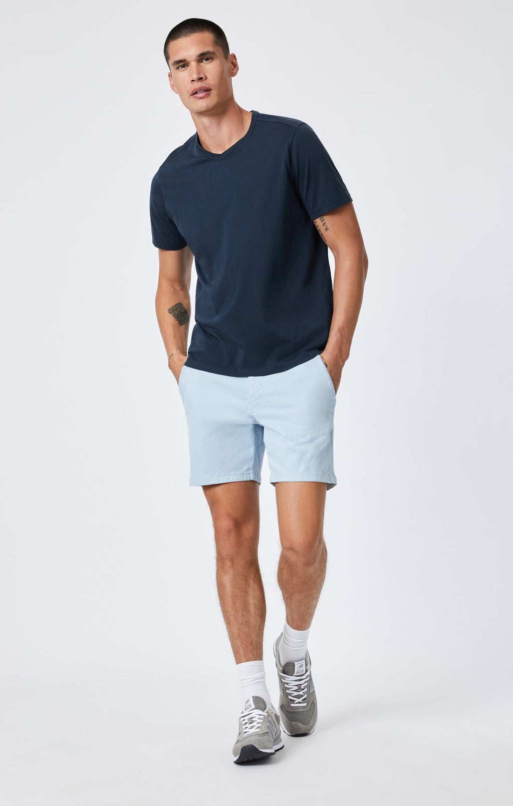 NATE SHORTS IN CELESTIAL BLUE TWILL - Mavi Jeans