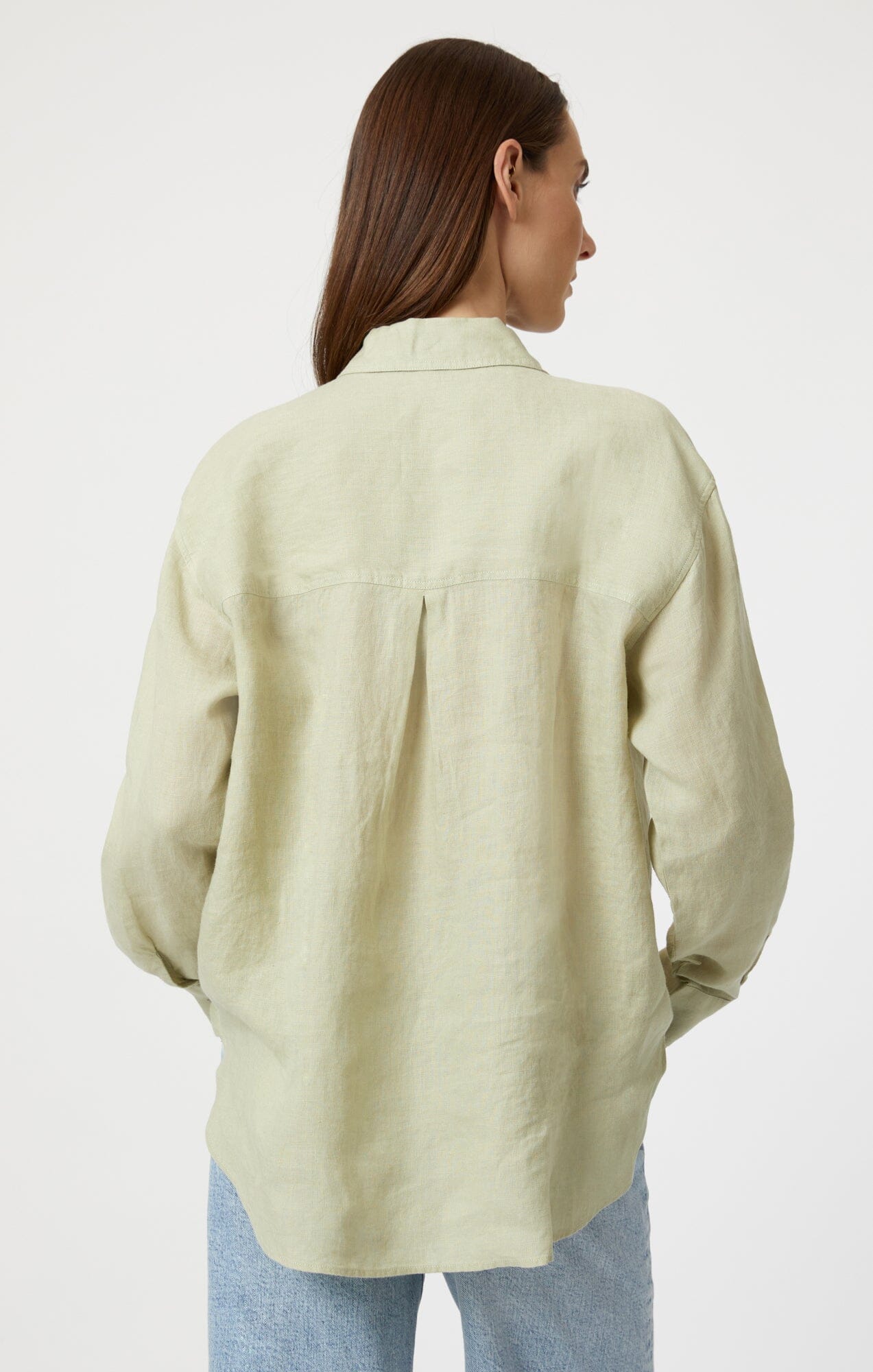 LINEN BUTTON-UP SHIRT IN LINT - Mavi Jeans