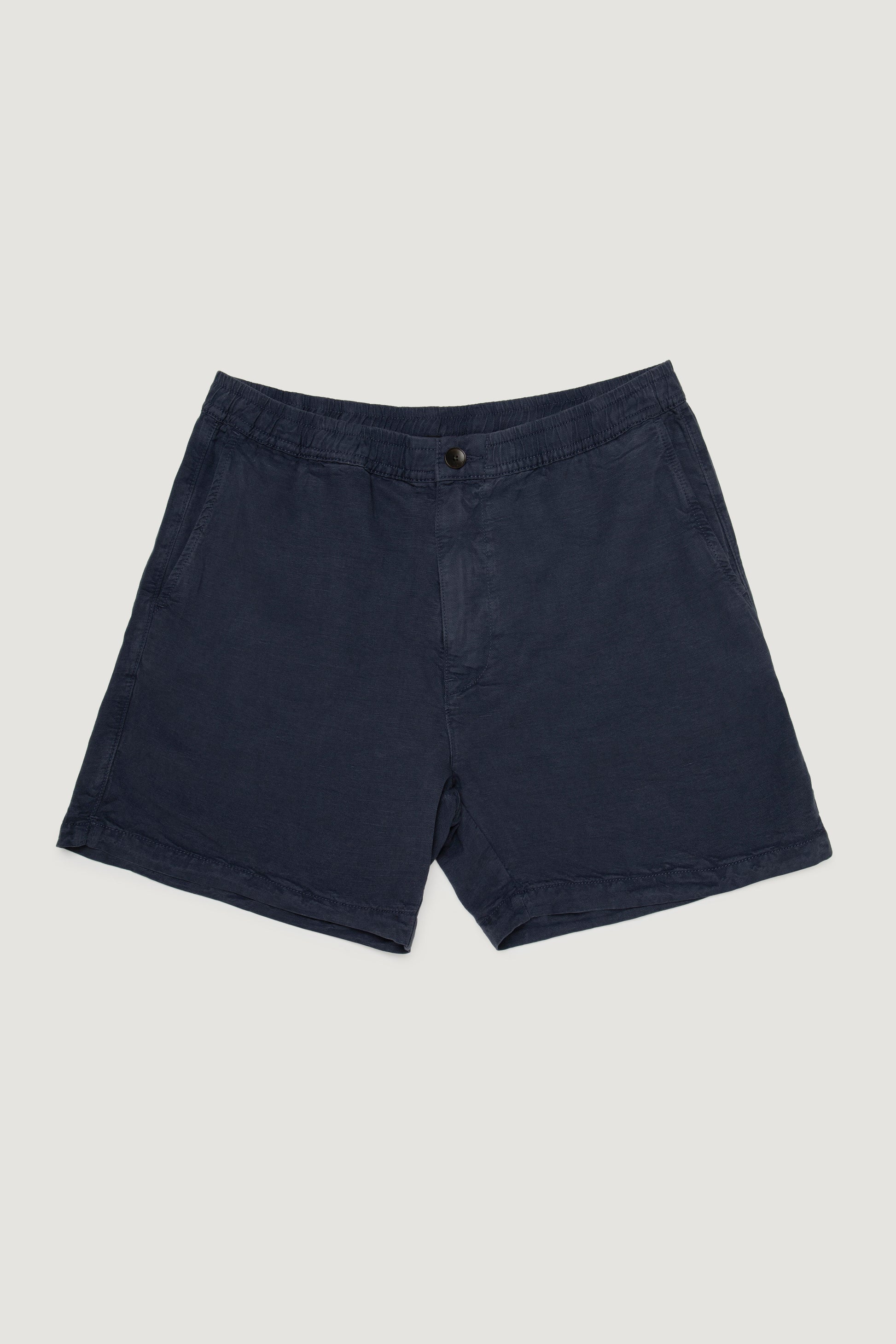 DAXON SHORTS IN NAVY LINEN