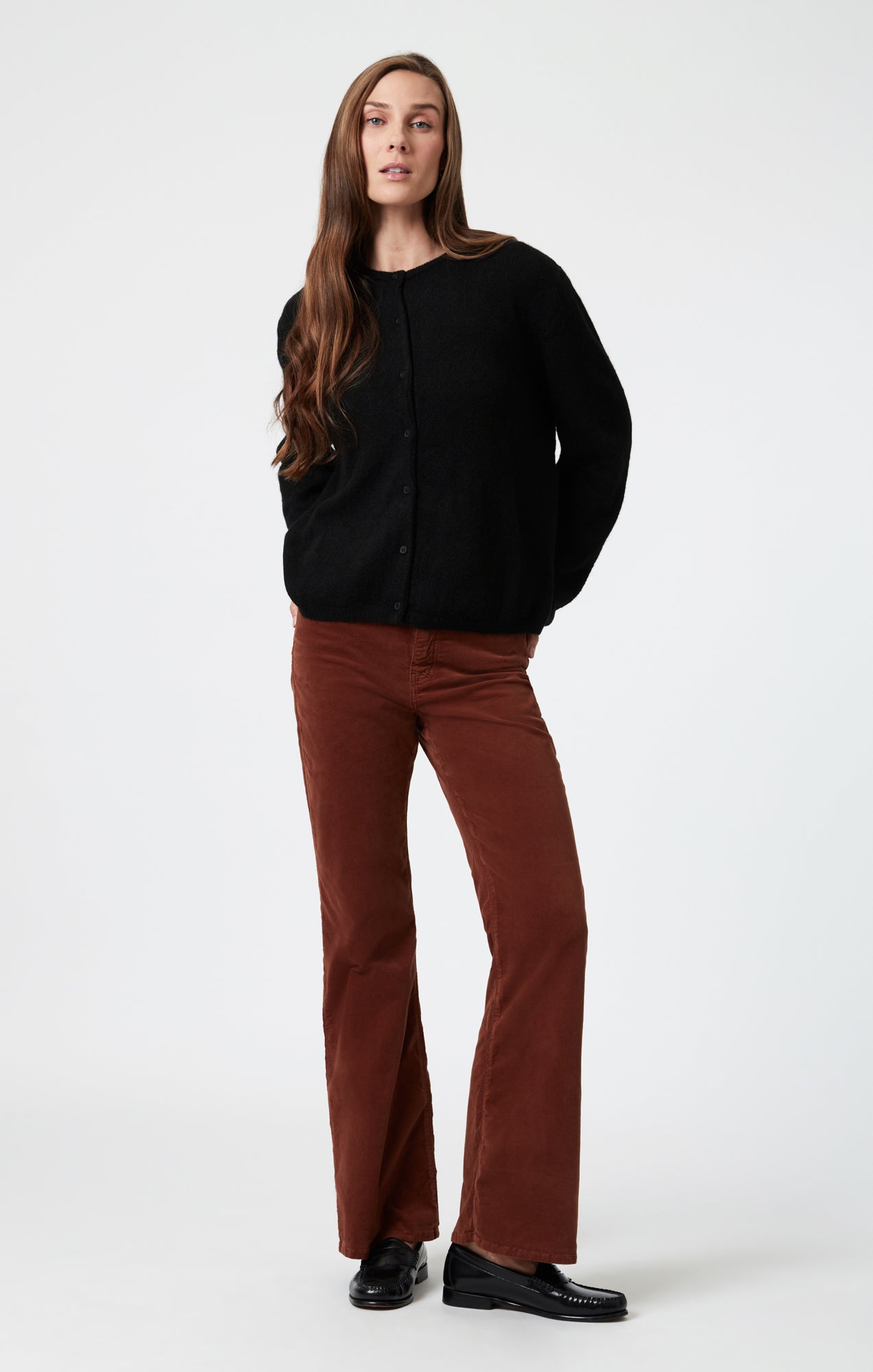 LOS ANGELES FLARE IN BROWN VELVET - Mavi Jeans