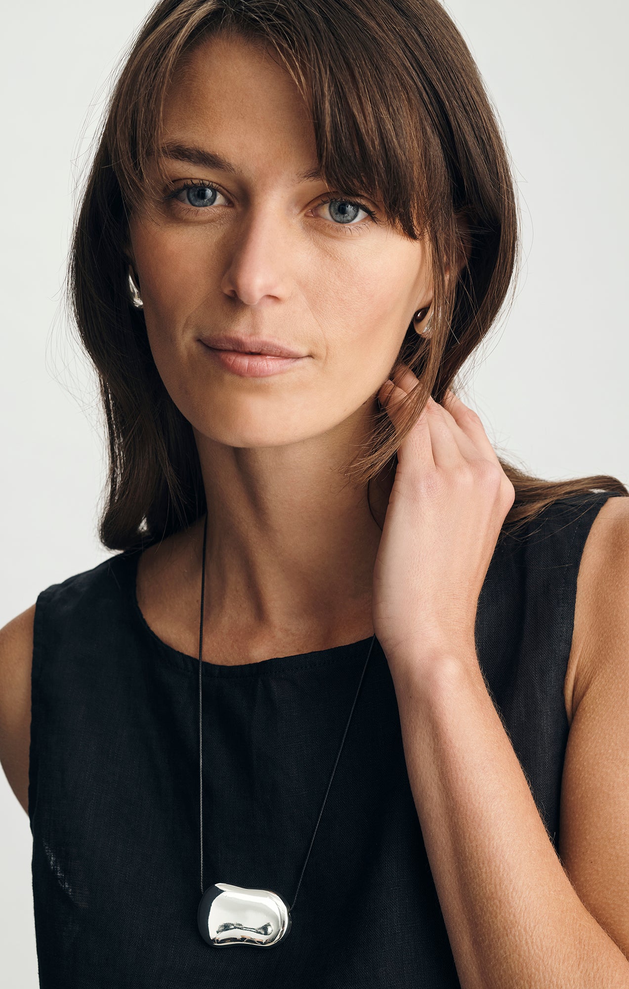 LINEN TANK TOP IN BLACK - Mavi Jeans