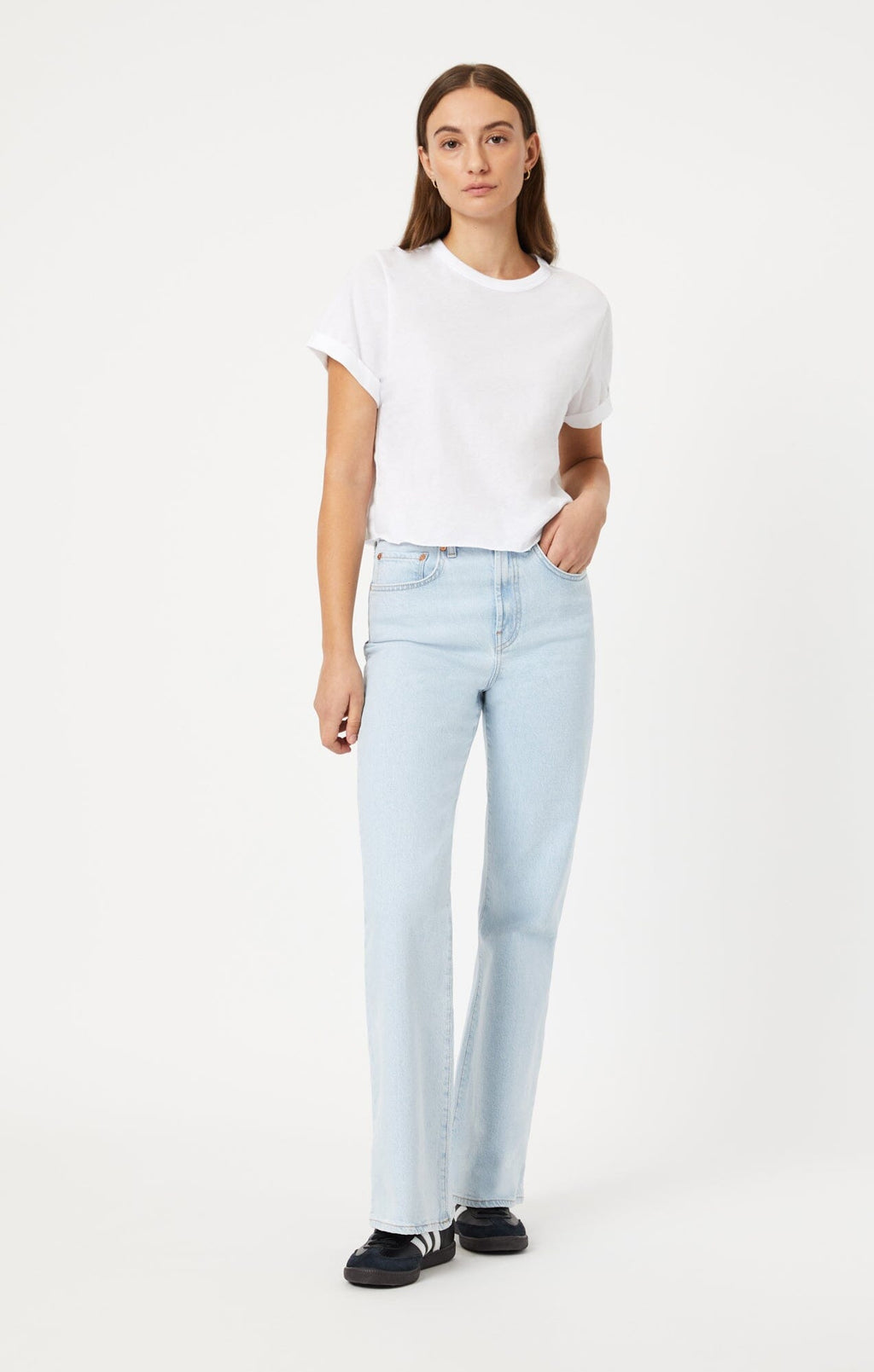 CROPPED T-SHIRT IN WHITE - Mavi Jeans