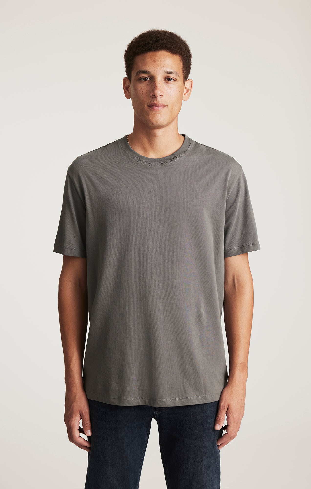 BASIC SHORT SLEEVE T-SHIRT IN LAVE SMOKE COMFORT - Mavi Jeans