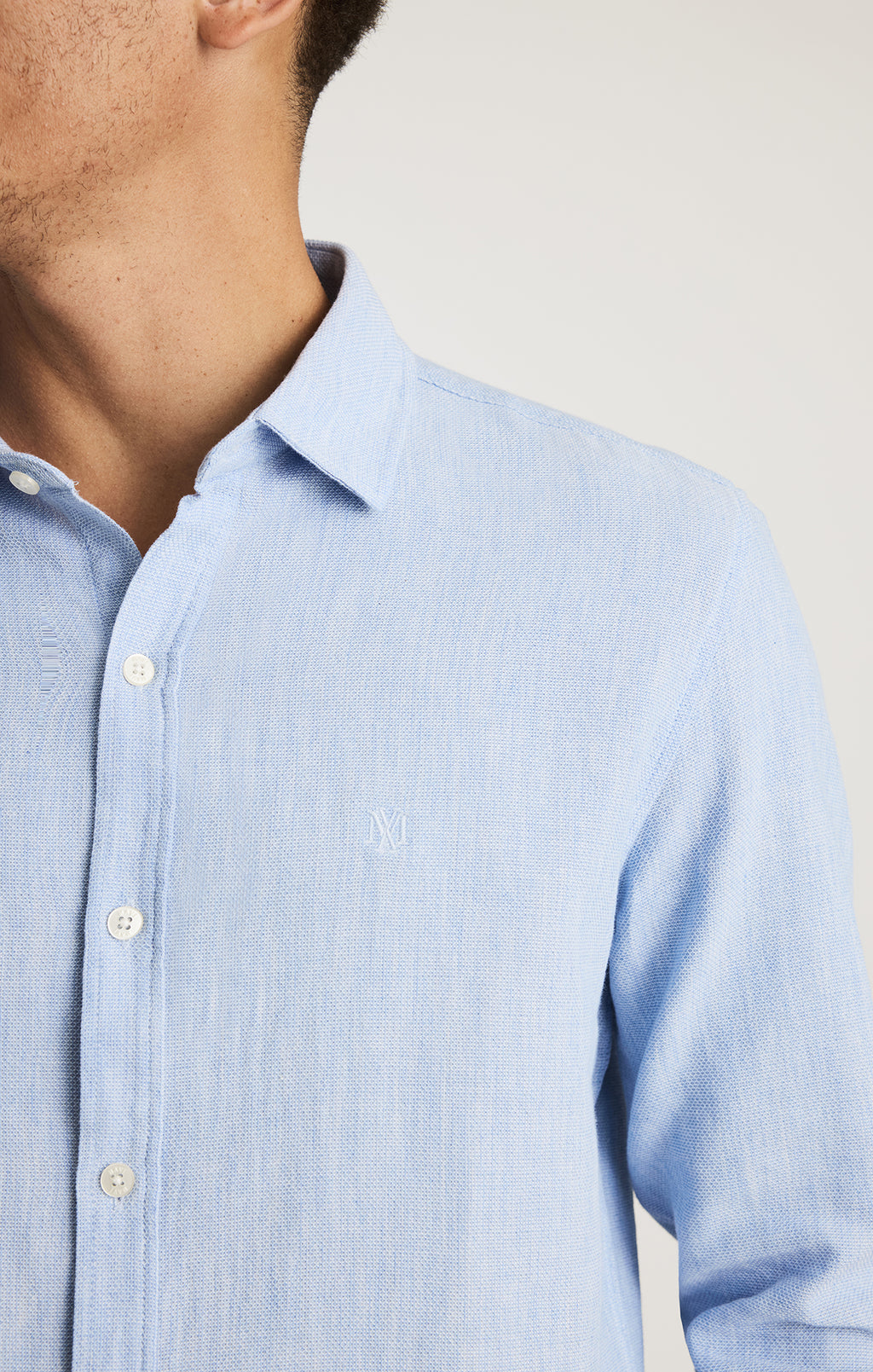 LONG SLEEVE BUTTON-UP SHIRT IN FROZEN FJORD