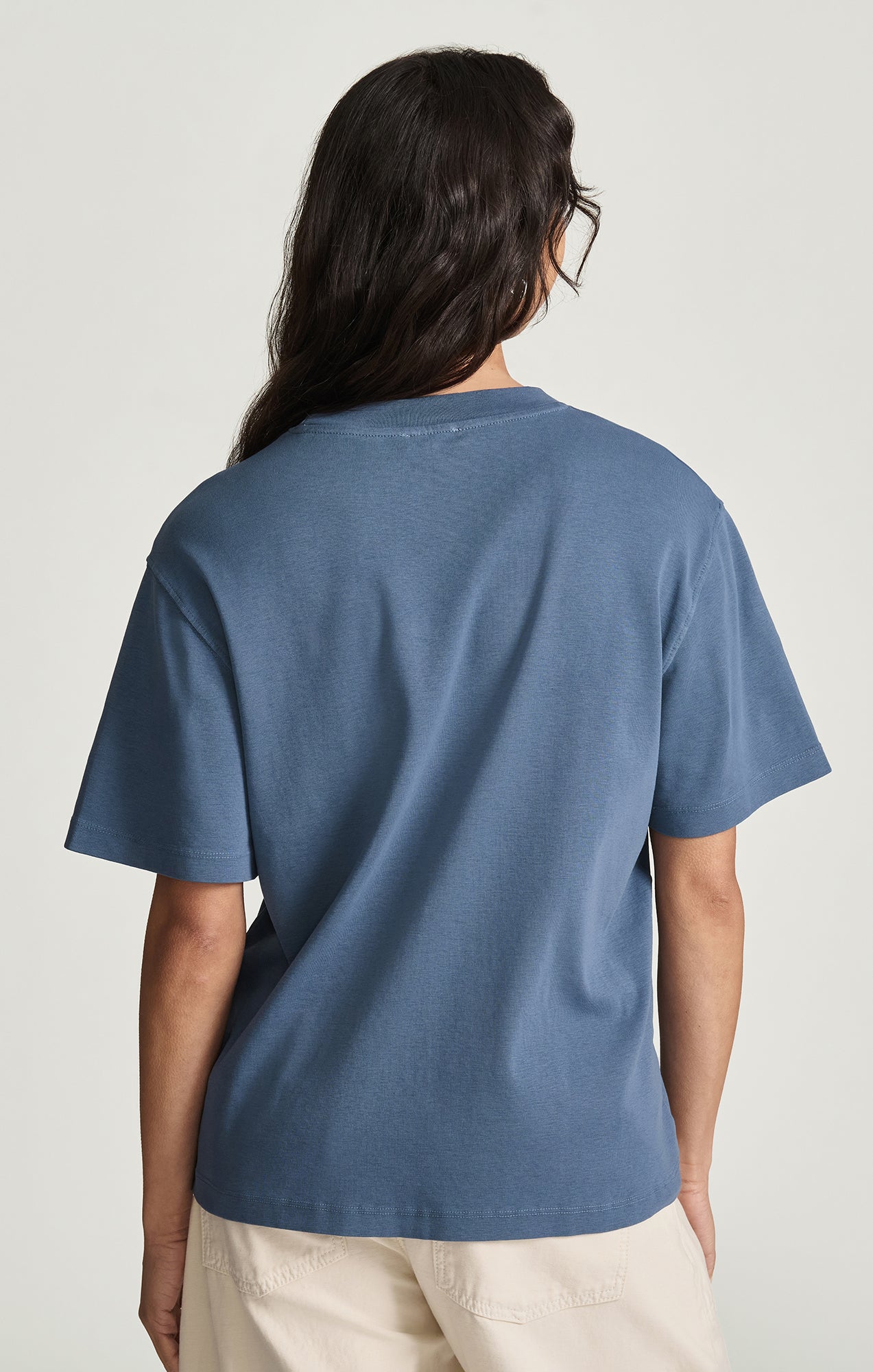 CREW NECK T-SHIRT IN BLUE INDIGO - Mavi Jeans