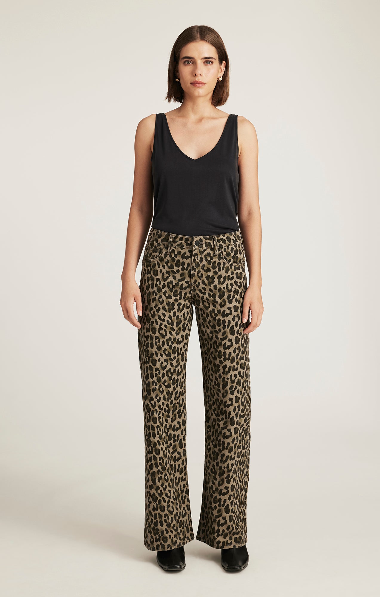 SABRINA WIDE LEG IN GREEN LEO DENIM - Mavi Jeans