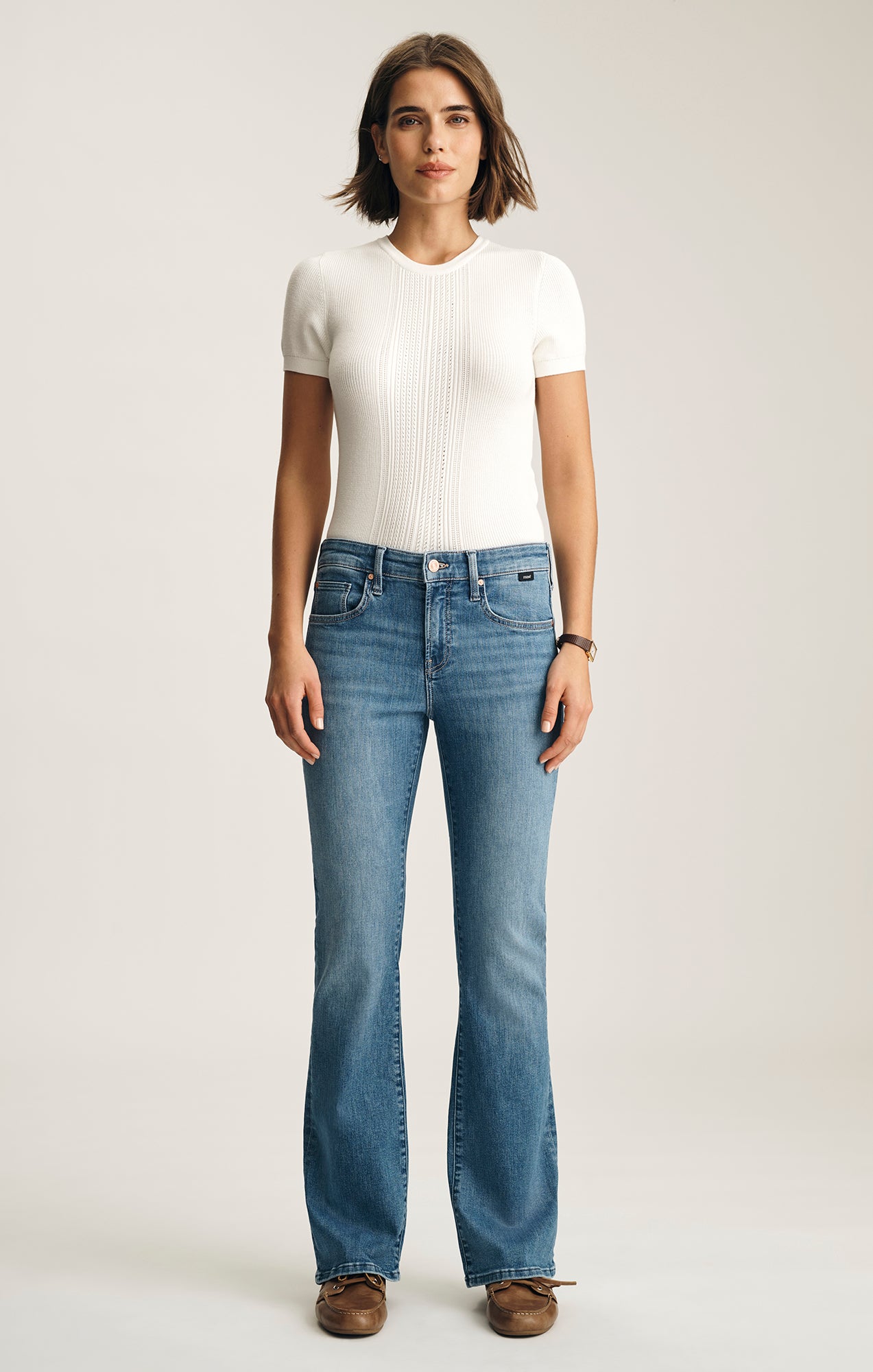 VICKY BOOTCUT IN BLUE BRUSHED FLEX BLUE - Mavi Jeans