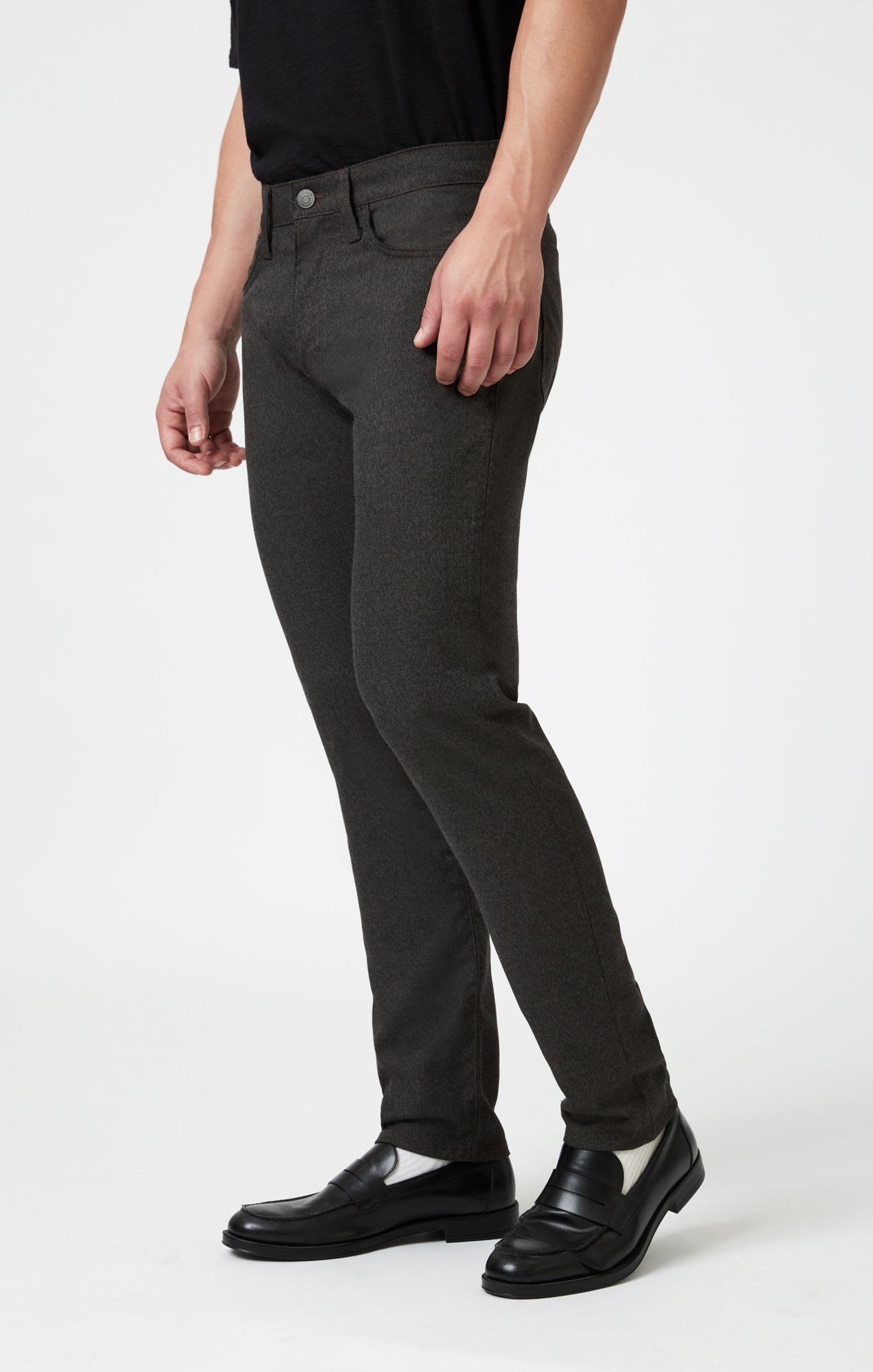 MARCUS SLIM STRAIGHT LEG IN BROWN FEATHER TWEED - Mavi Jeans