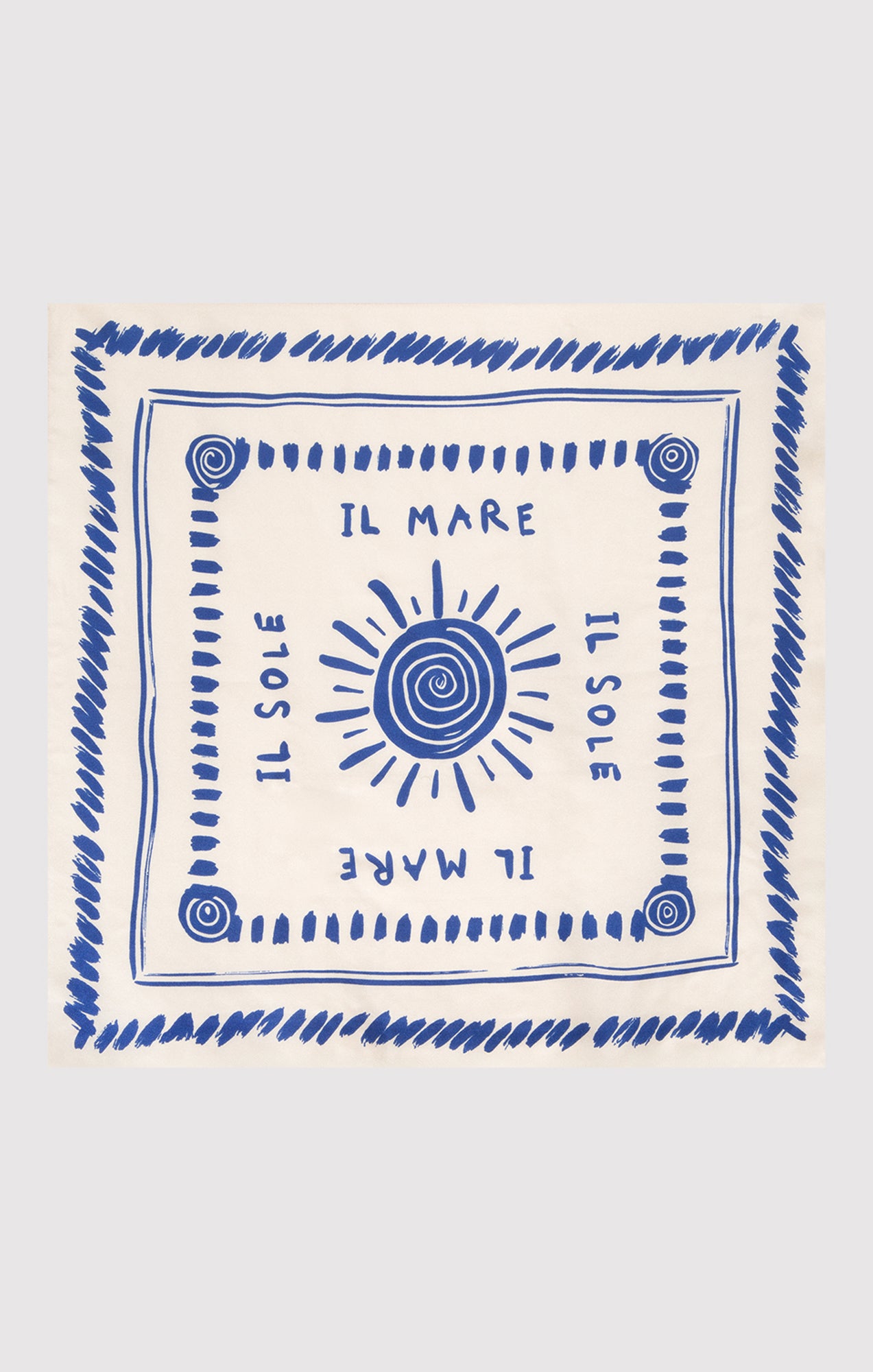 SMALL SILK SUN BANDANA IN ANTIQUE WHITE - Mavi Jeans