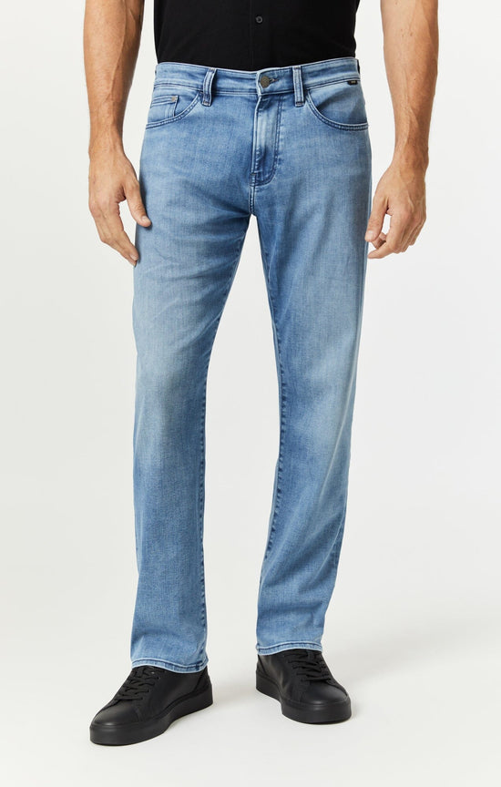 Mavi Men's Zach Straight Leg In Light Tonal Brushed Supermove