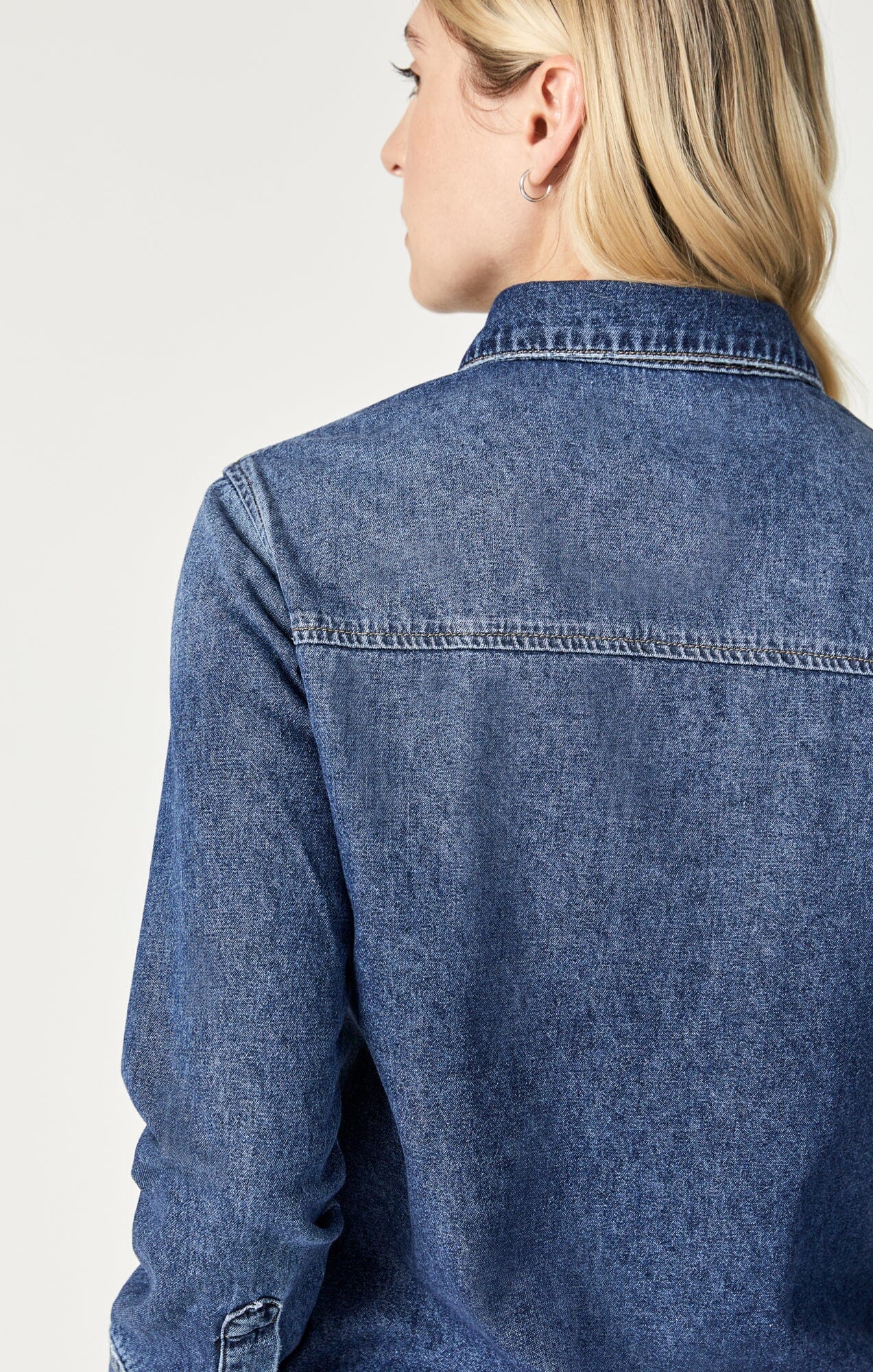 LEVIN SEMI-FITTED DENIM SHIRT IN DARK BLUE DENIM - Mavi Jeans