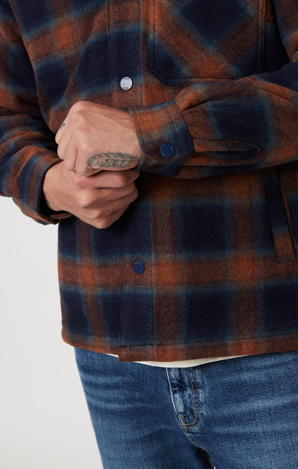 PLAID SHACKET IN BRICK RED CHECK - Mavi Jeans