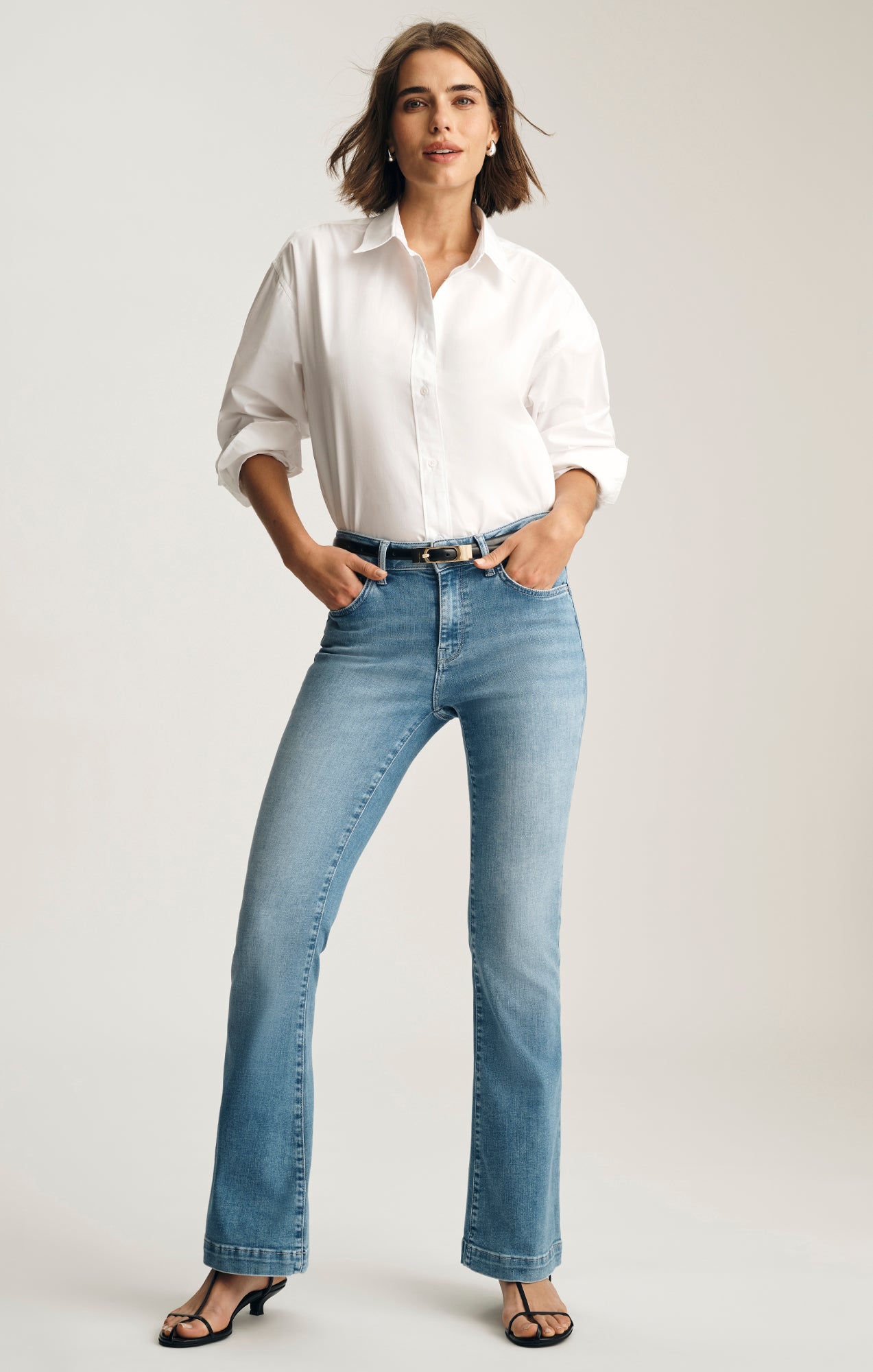SYDNEY FLARE IN MID BLUE FEATHER BLUE - Mavi Jeans