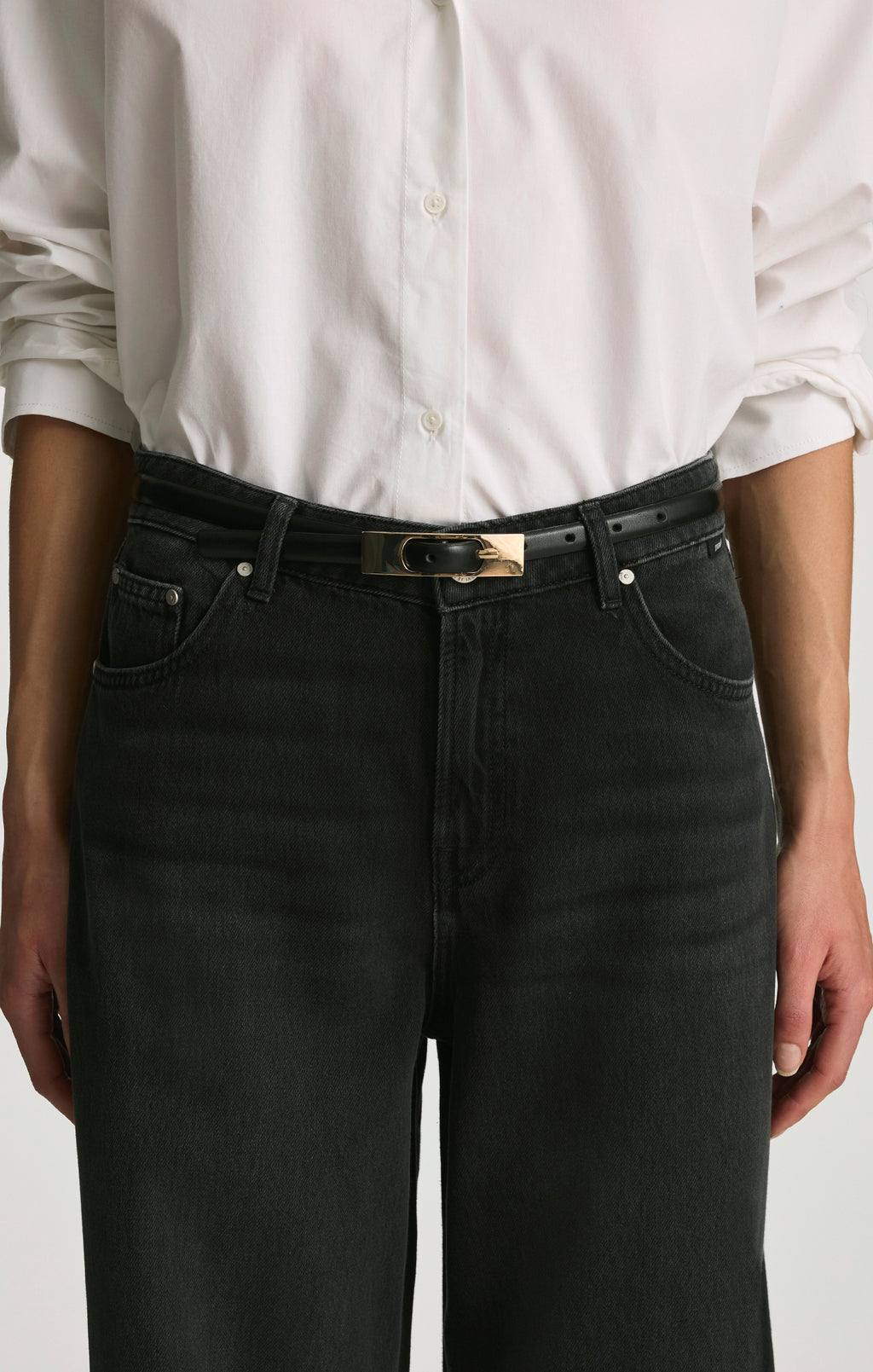 SIENA PALAZZO WIDE LEG IN DARK SMOKE WELL BLUE - Mavi Jeans