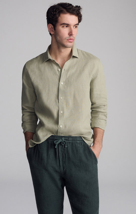 Mavi - Mens Linen Button-Up Shirt main image 1
