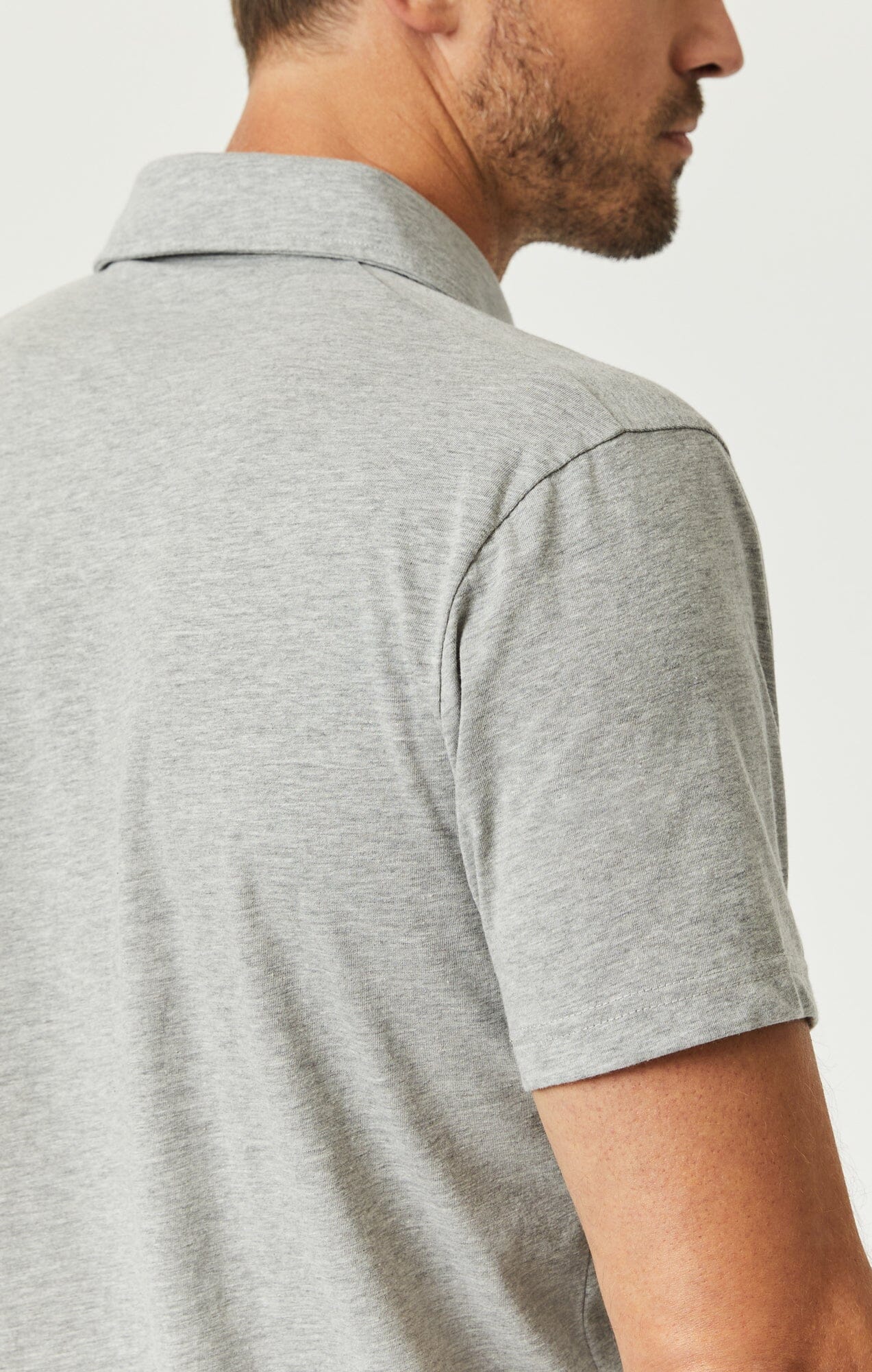 POLO SHIRT IN GREY MELANGE - Mavi Jeans