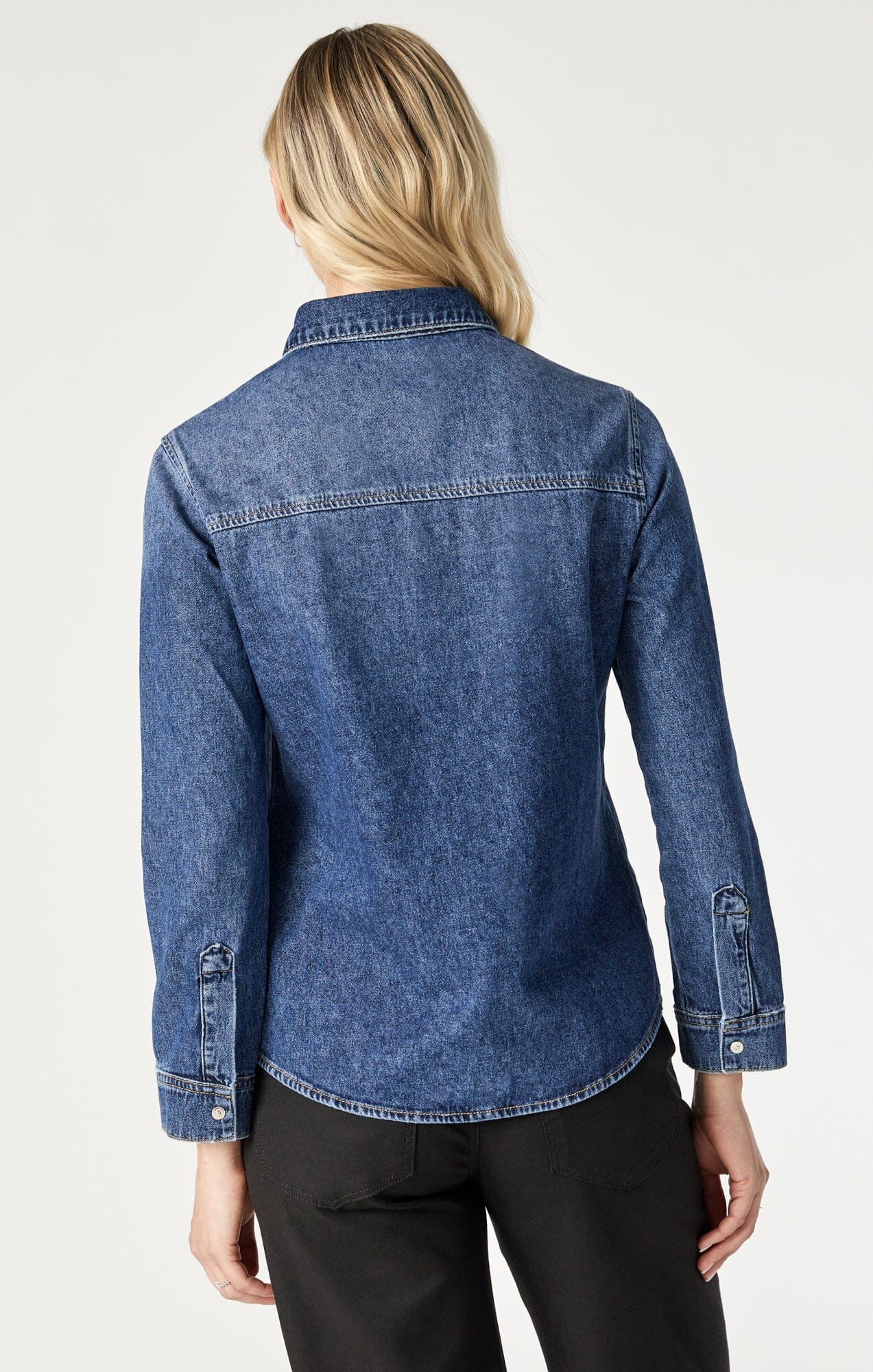 LEVIN SEMI-FITTED DENIM SHIRT IN DARK BLUE DENIM - Mavi Jeans