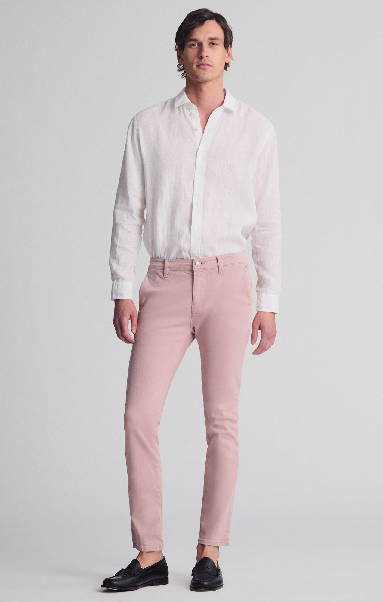 MILTON SLIM STRAIGHT CHINO IN WOODROSE LUXE TWILL - Mavi Jeans
