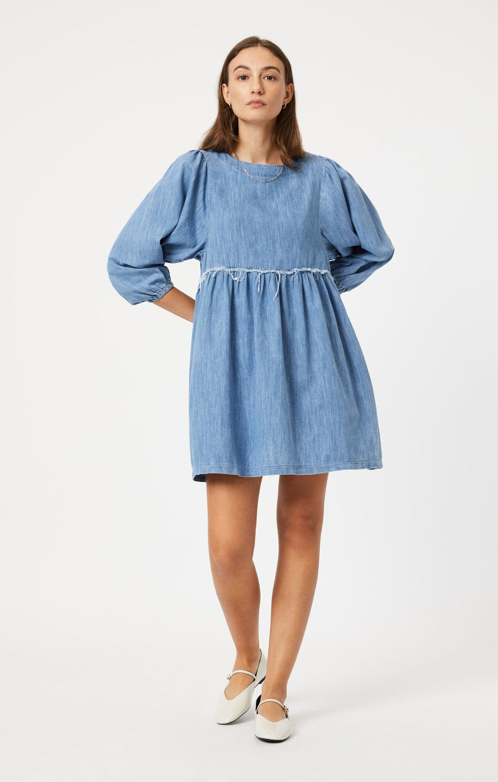 DORY DRESS IN MID BLUE LIGHT DENIM - Mavi Jeans