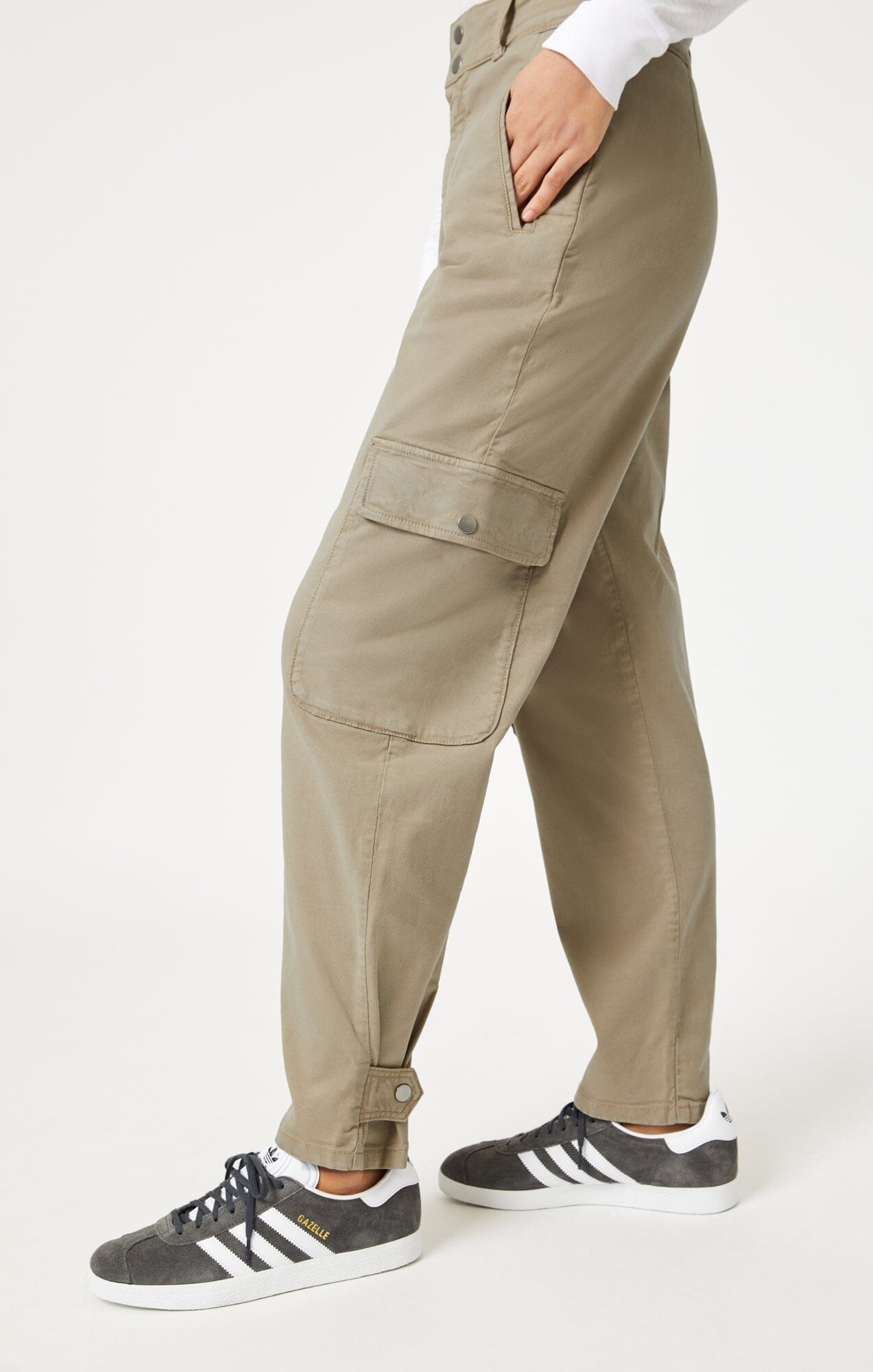 Mavi Women's Elsie Cargo Pants In Chinchilla Luxe Twill