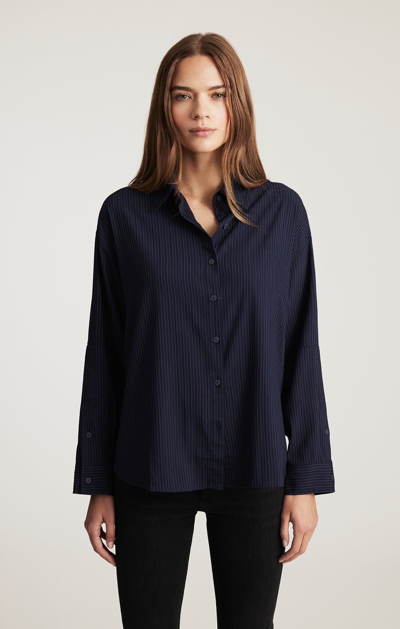 LONG SLEEVE BUTTON-UP SHIRT IN NIGHT SKY - Mavi Jeans