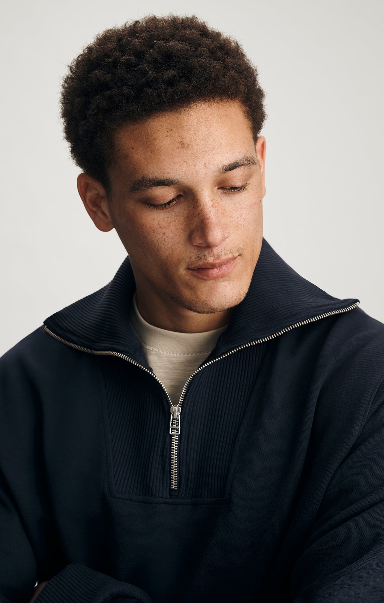 HALF ZIP SWEATSHIRT IN NIGHT SKY - Mavi Jeans