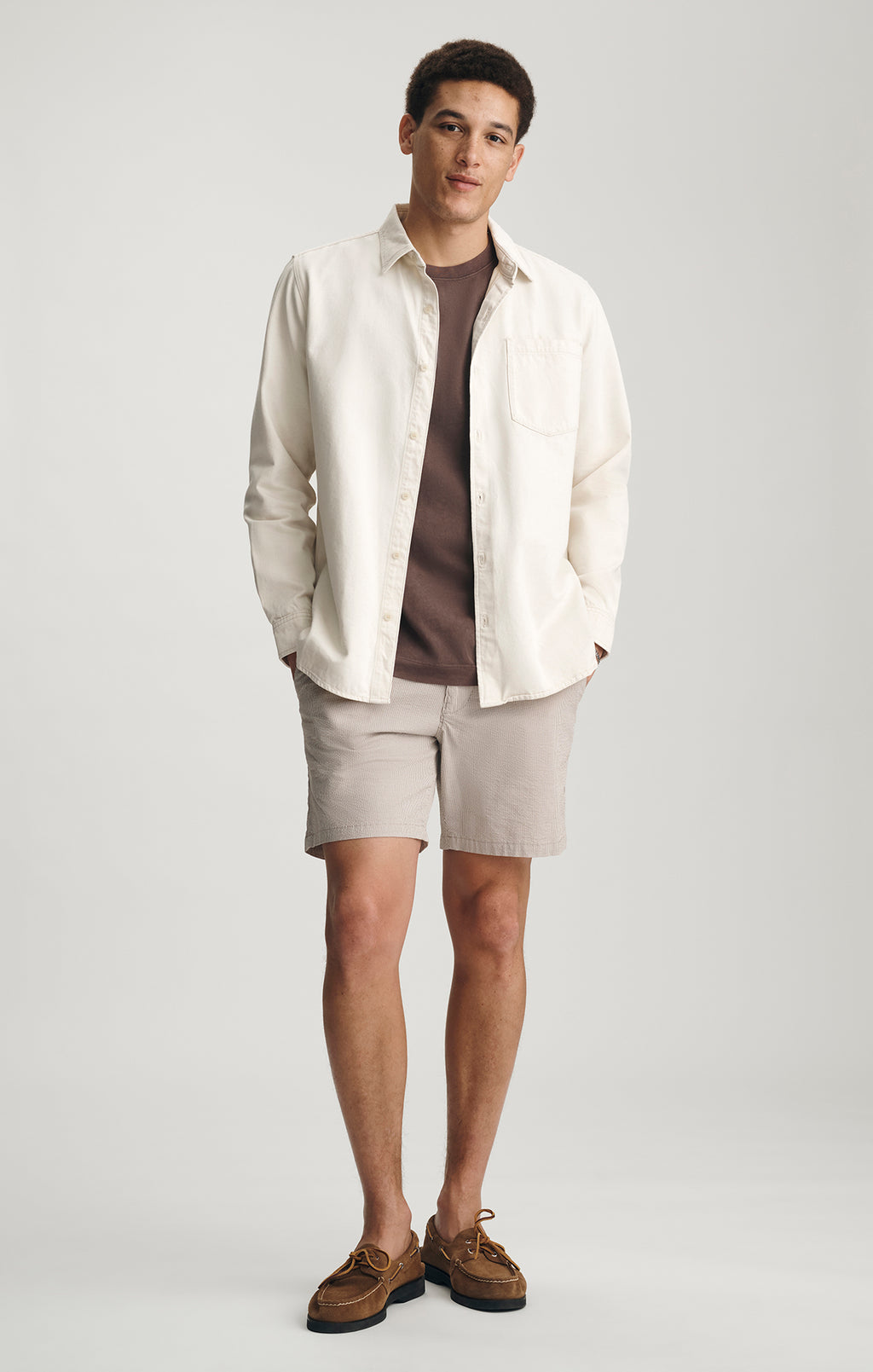 BILL DENIM SHIRT IN ECRU LINEN DENIM - Mavi Jeans